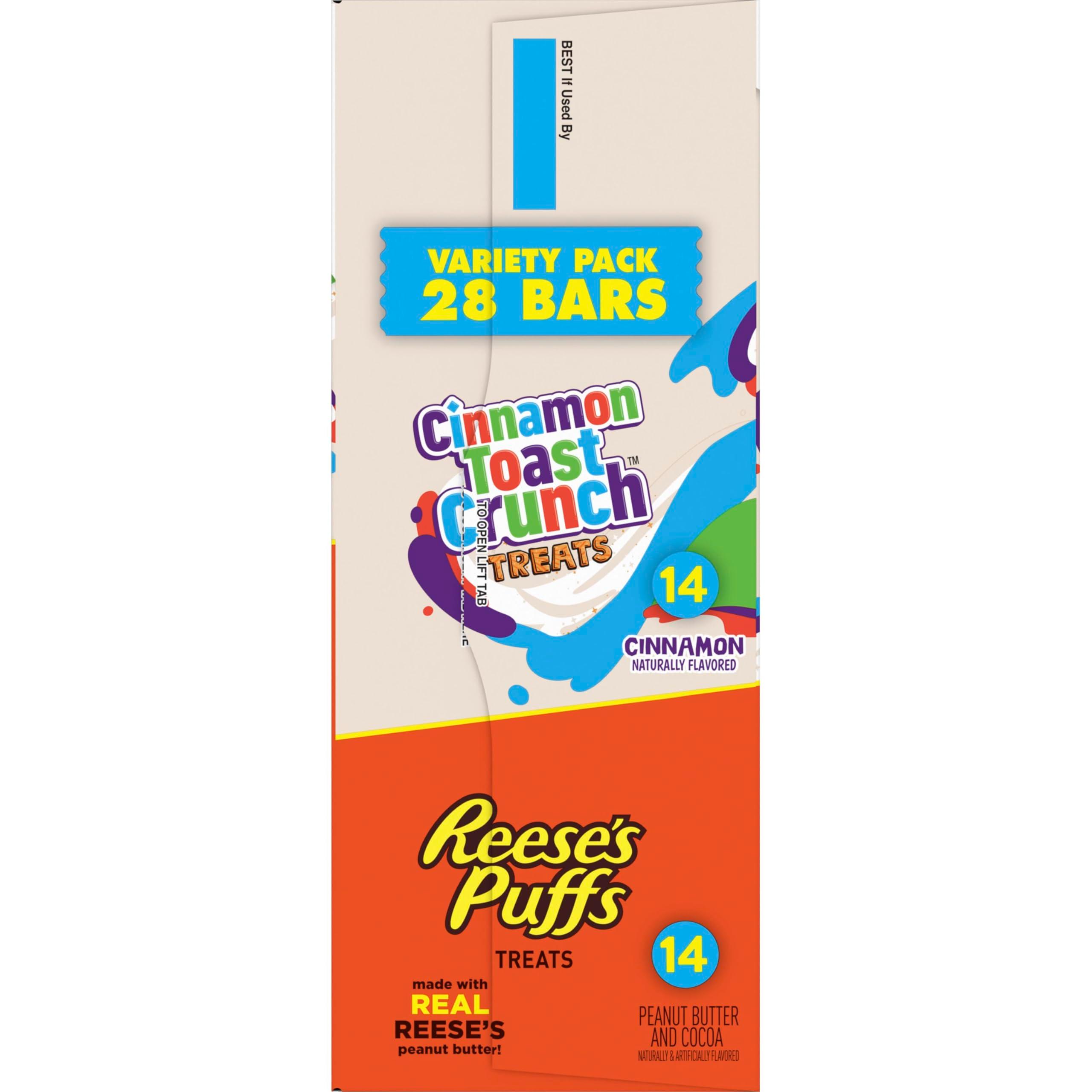 Cinnamon Toast Crunch and REESE'S Puffs Cereal Treat Bars Variety Pack, Snack Bars, 28 Ct, 23.8 oz - Image 8
