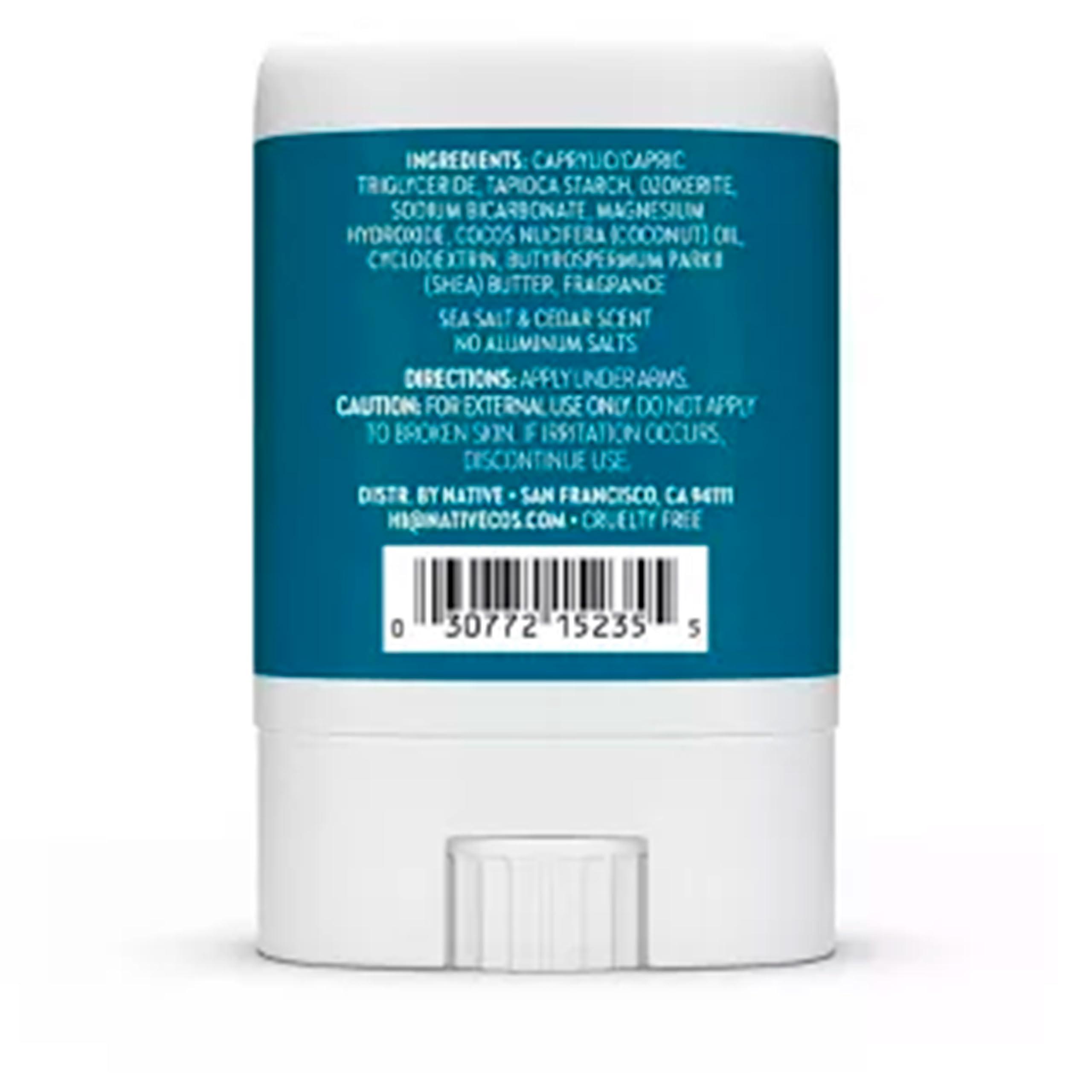 Native Deodorant Mini - For Men & Women - Sea Salt & Cedar - Trial Size - 0.35 Oz - Pack Of 02 - Image 3