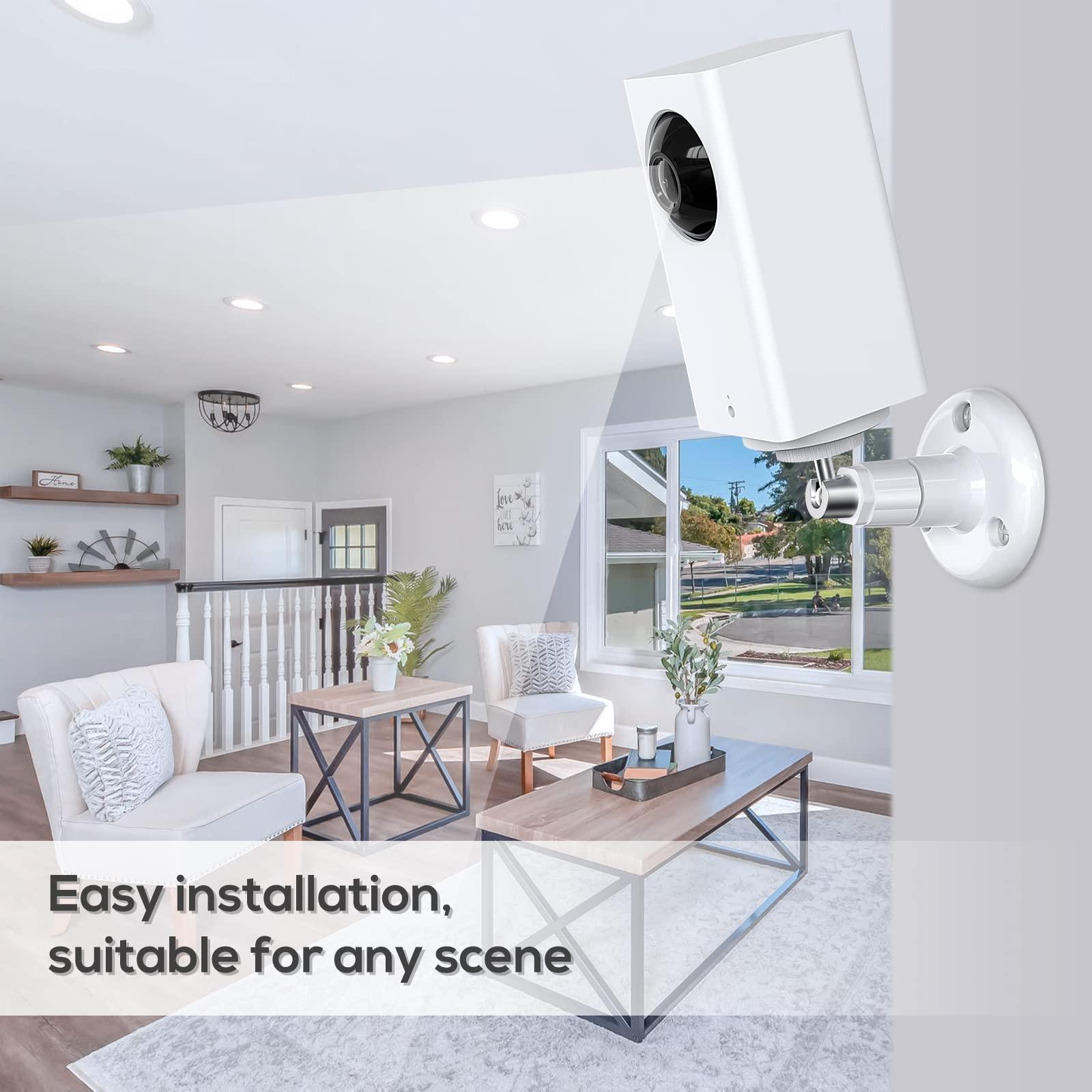FastSnail Wall Mount Compatible with Wyze Cam Pan V3 & Wyze Cam V4/V3 & Wyze Cam Outdoor/Indoor, 360 Degree Swivel Adjustable Bracket for Wyze Cam and Other Camera with Same Interface 2 Pack - Image 6