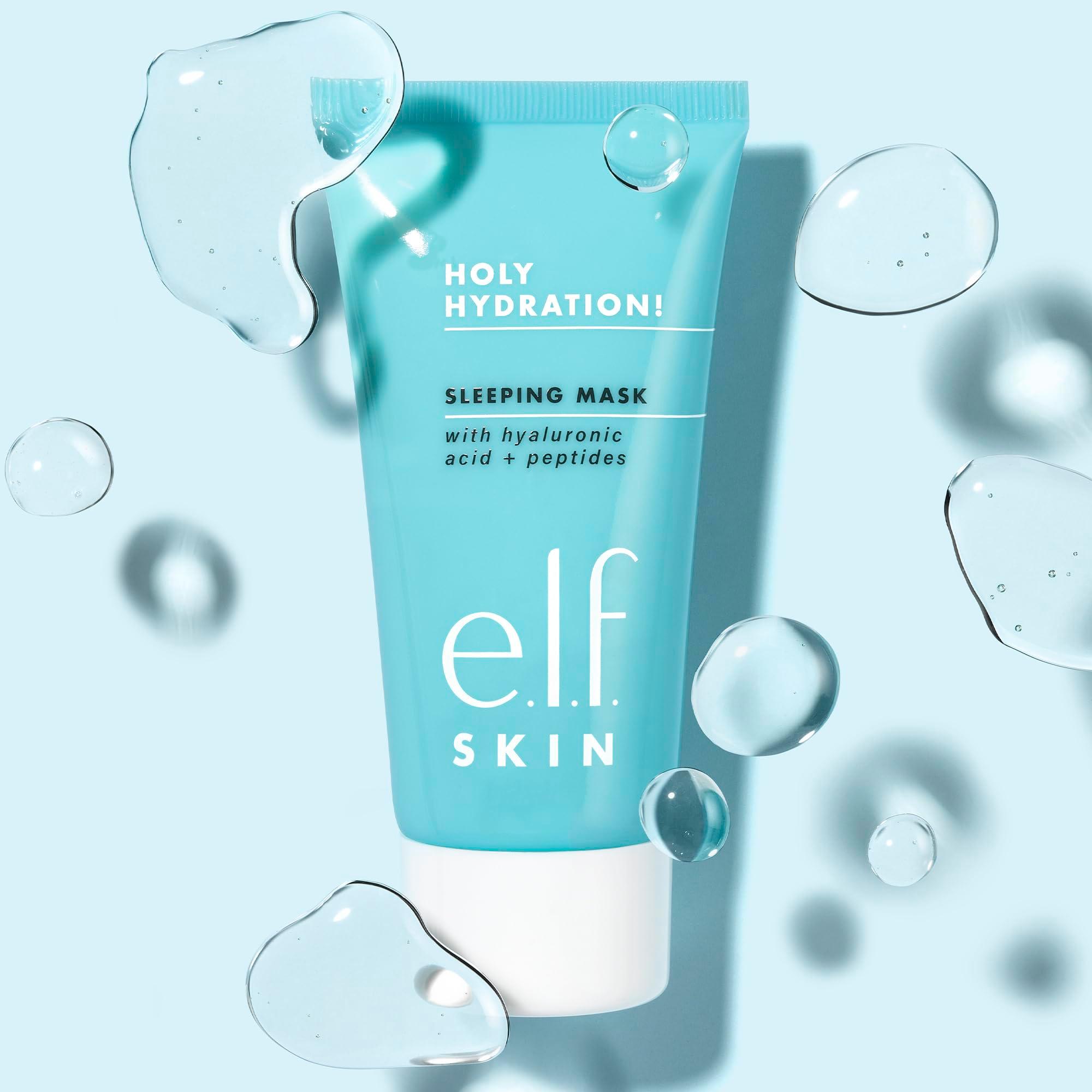 e.l.f. Holy Hydration! Sleep Mask, Ultra-Hydrating Dual-Use Face Mask, Replenishes & Nourishes Dry Skin for a Plumped Up Complexion, 2.7 Fl Oz (80mL) - Image 3