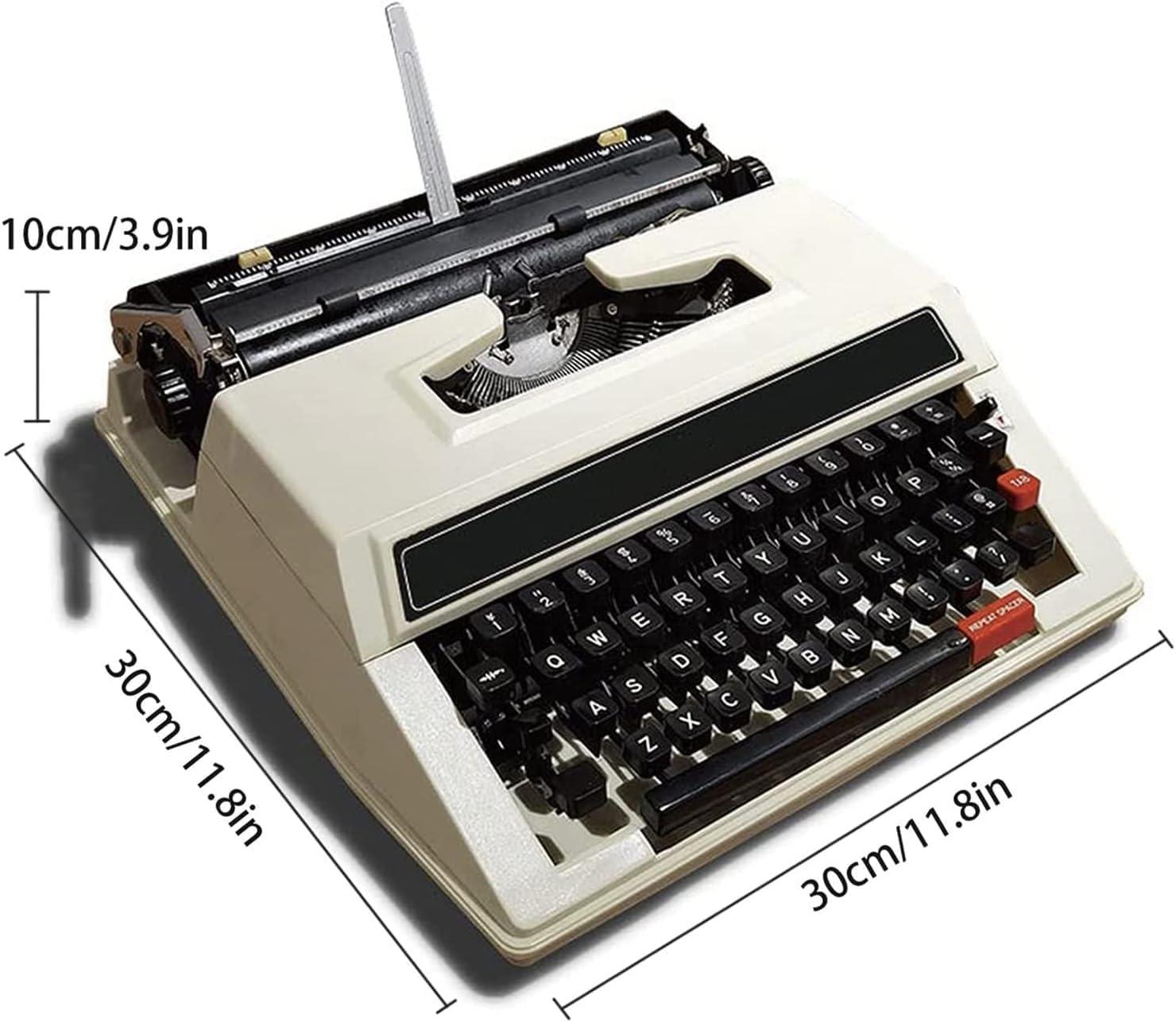QADFSFGBG Classic Old Fashioned Manual Typewriter - Portable & Easy to Use - Includes Ribbon Set - Machinery Typewriter, kk321 - Image 2