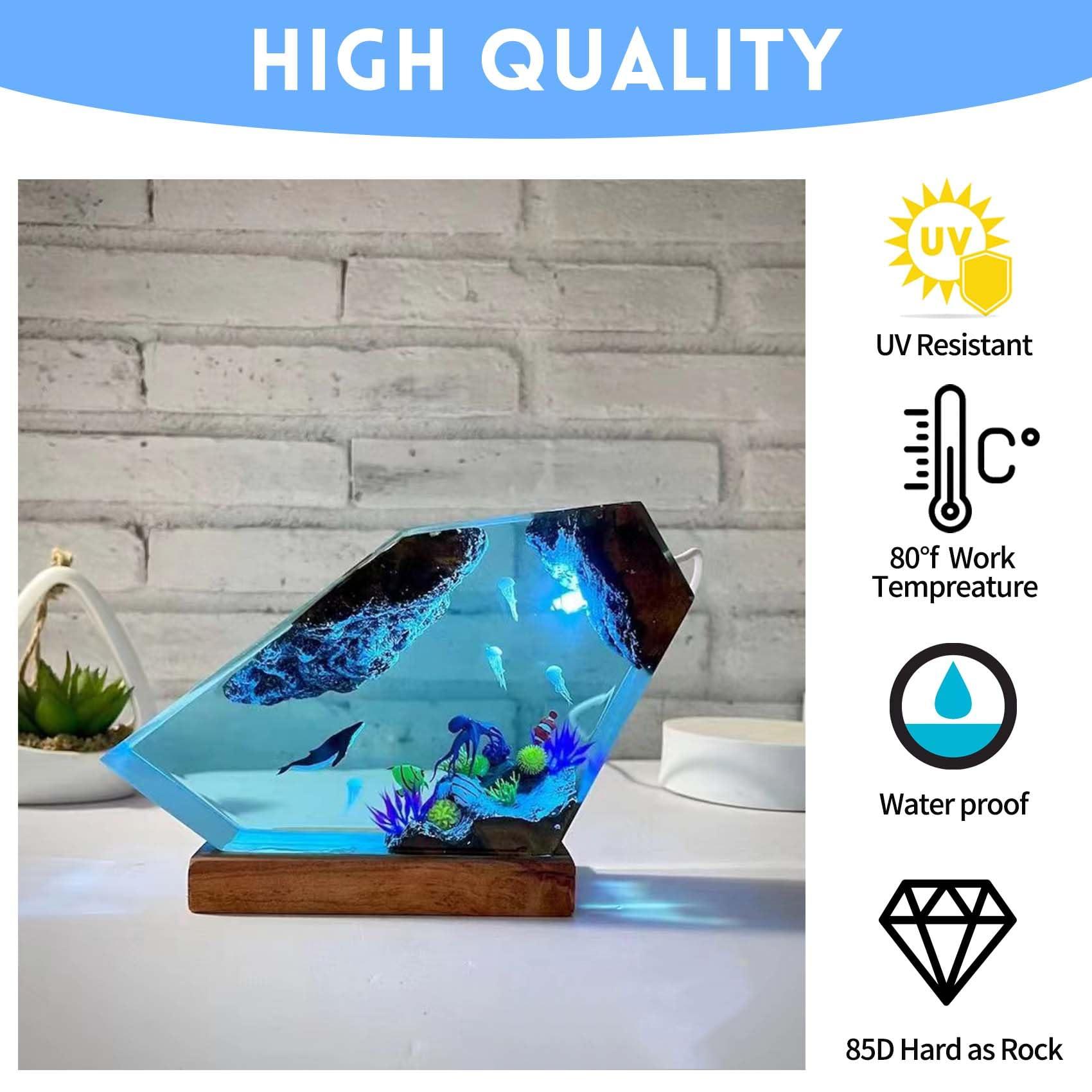 Myqiuf Epoxy Resin Kit, 1 Gallon/128OZ Epoxy Resin Crystal Clear Not Yellowing No Bubble Self Leveling for DIY Molds Wood Jewelry Table Tops Bar Top Casting Coating Crafts Supplies Easy Mix 1:1 Ratio - Image 3