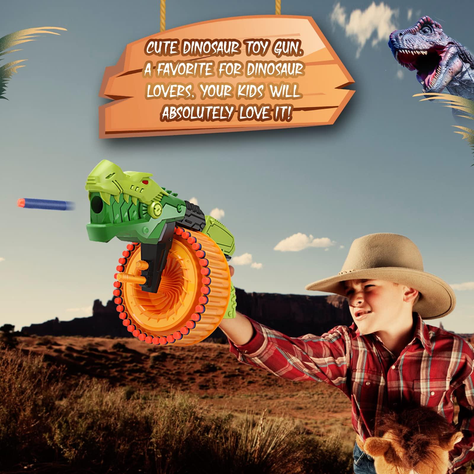 Toy Gun Toy Foam Blasters with 120 Foam Bullets, 40-Dart Rotating Drum, Foam Dart Gun Shooting Game for Indoor Outdoor Activity, Dinosaur Toys Birthday Xmas Gifts for Kids, Teens, Adults 6+ - Image 2