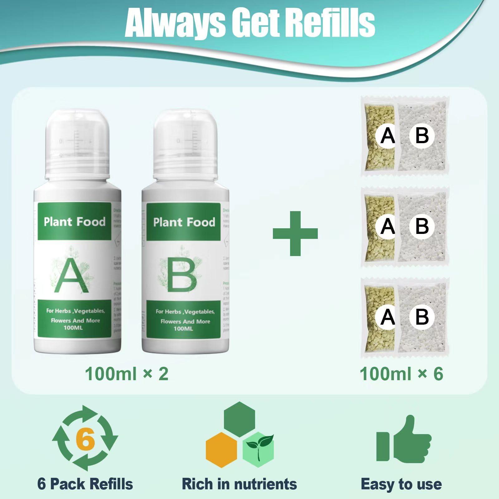Hydroponics Nutrients for Aerogarden(800ml in Total), Plant Food A & B Hydroponics Supplies, Indoor Plant Fertilizer for Hydroponics Growing System, Hydroponic Solution for Vegetables Thrive - Image 3
