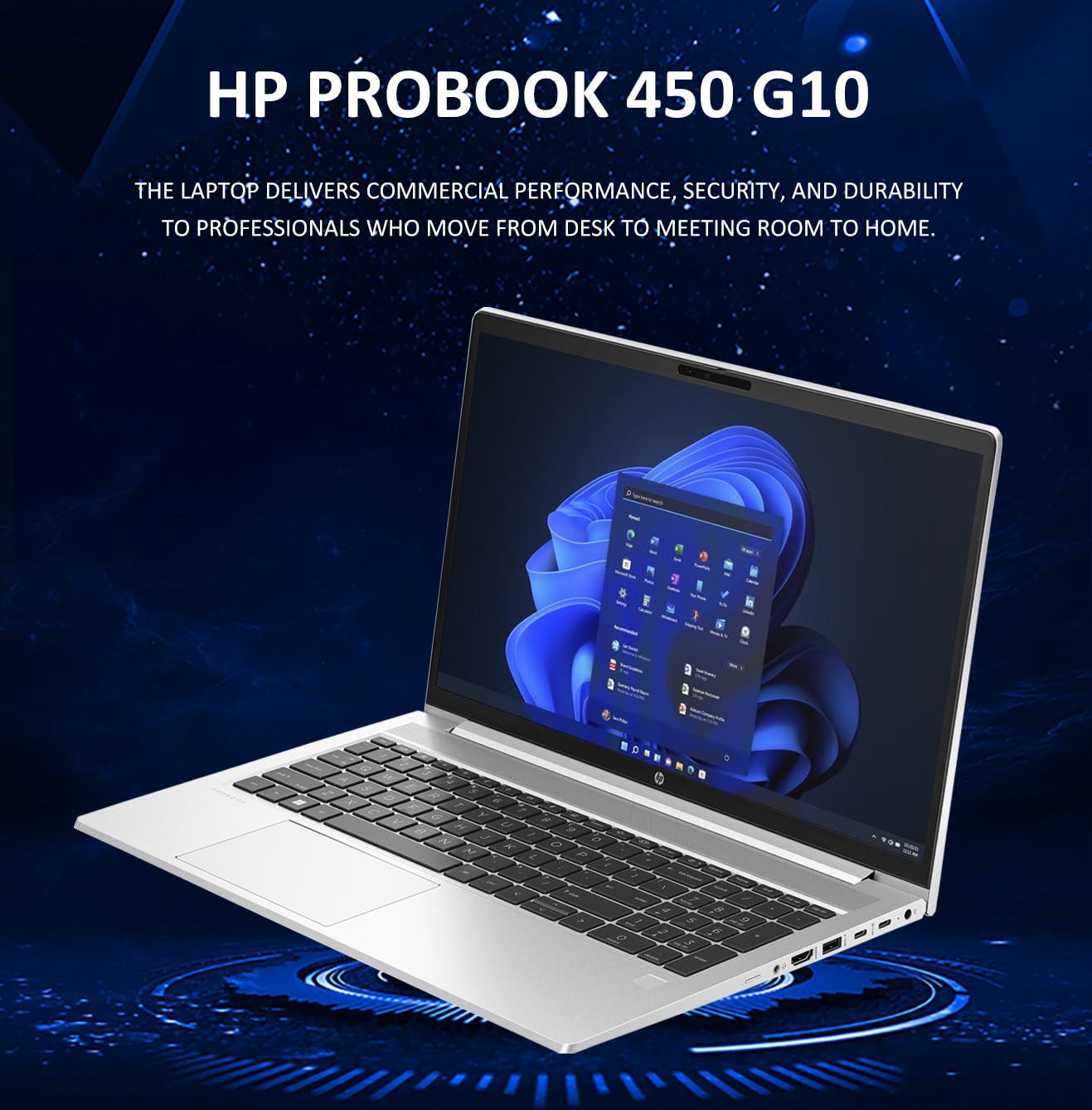 HP ProBook 450 G10 Business Laptop (15.6" FHD IPS Anti-Glare, Intel 10-Core i7-1355U, 32GB RAM, 1TB SSD) Backlit Keyboard, Webcam, Ethernet, Wi-Fi 6E, Wolf Pro Security, Win 11 Pro, Silver - Image 5