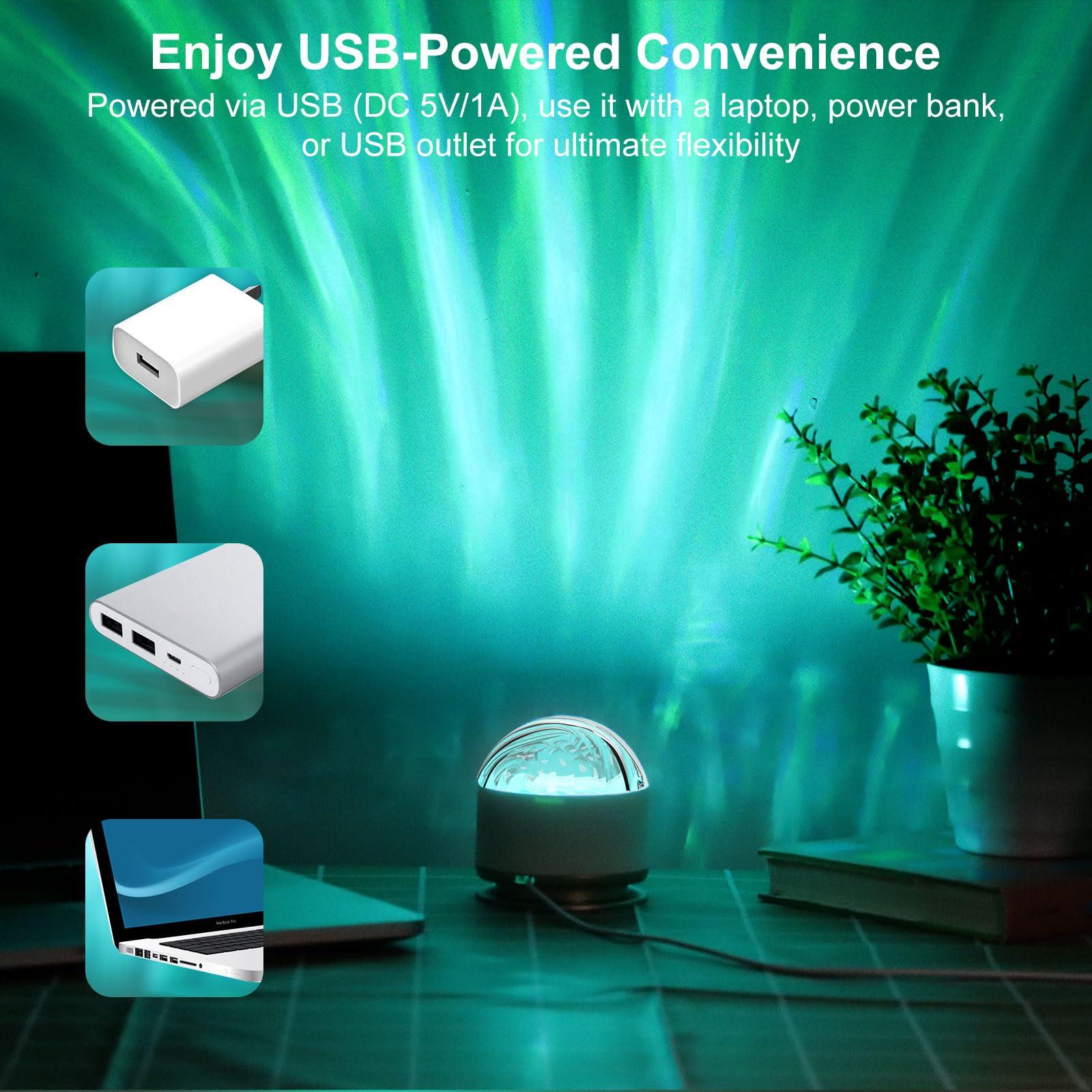 HUMIIEYE Northern Lights Projector, 16 Light Color Aurora Night Light Projector for Bedroom, Remote Galaxy Light Projector, Dimmable Mood Lighting with Memory Function for Playroom Kids Teen Girl Gift - Image 3