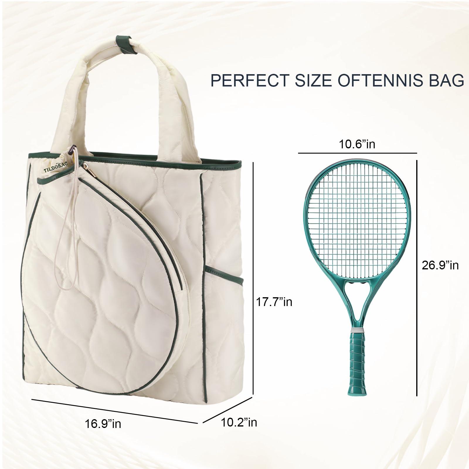 CCGTIOR 2-in-1 Tennis Tote Bag & Tennis Racket Backpack – Extra-Large Quilted Pickleball Racquet Bags, Water-Resistant & Lightweight for Men & Women - Image 7