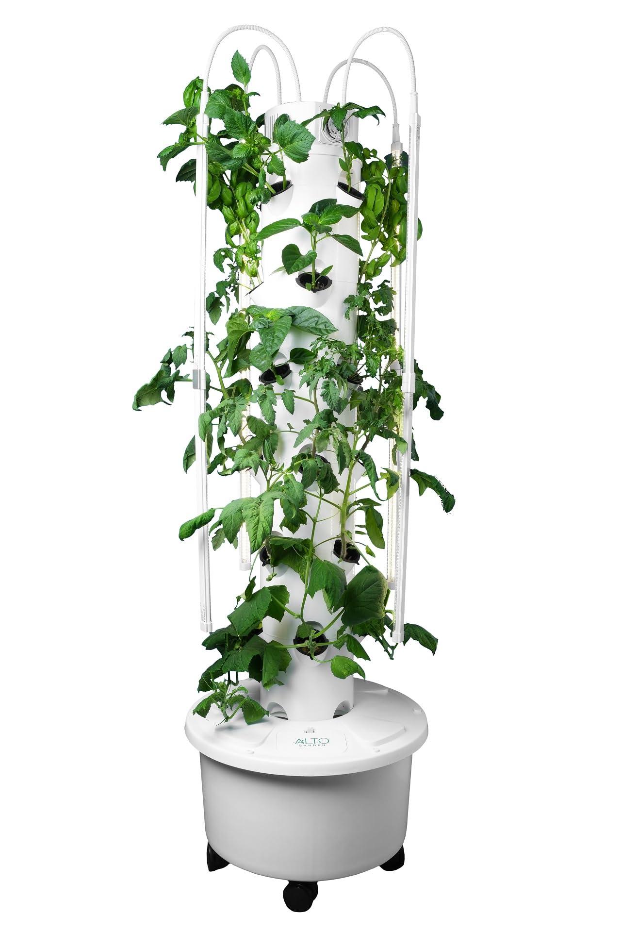 ALTO GARDEN GX Hydroponic Tower | Vertical Planter Tower | Hydroponics Growing System Kit | Food Grade with 24 Net Pots (with LED Grow Lights) - Image 6
