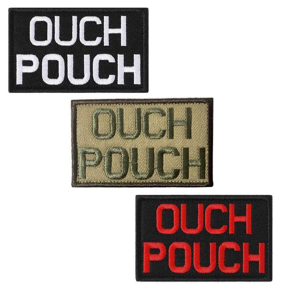 Zcketo 3 Pack Ouch Pouch Tactical Patch Set Military Uniform Emblem Patches Hook & Loop Interesting Positive Badge Patches