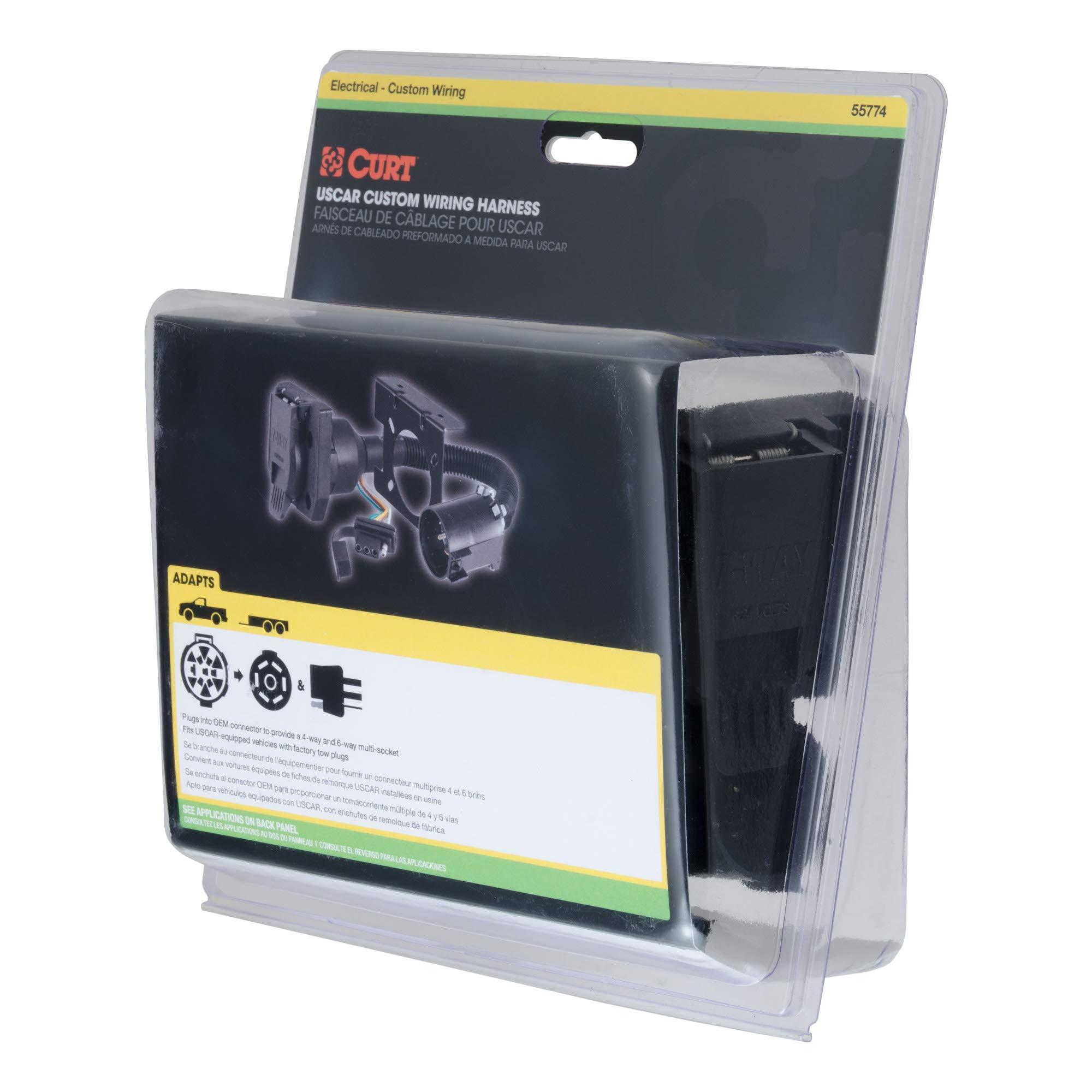 CURT 55774 Dual-Output Vehicle-Side 7-Pin, 4-Pin Connectors, Factory Tow Package and USCAR Socket Required - Image 7