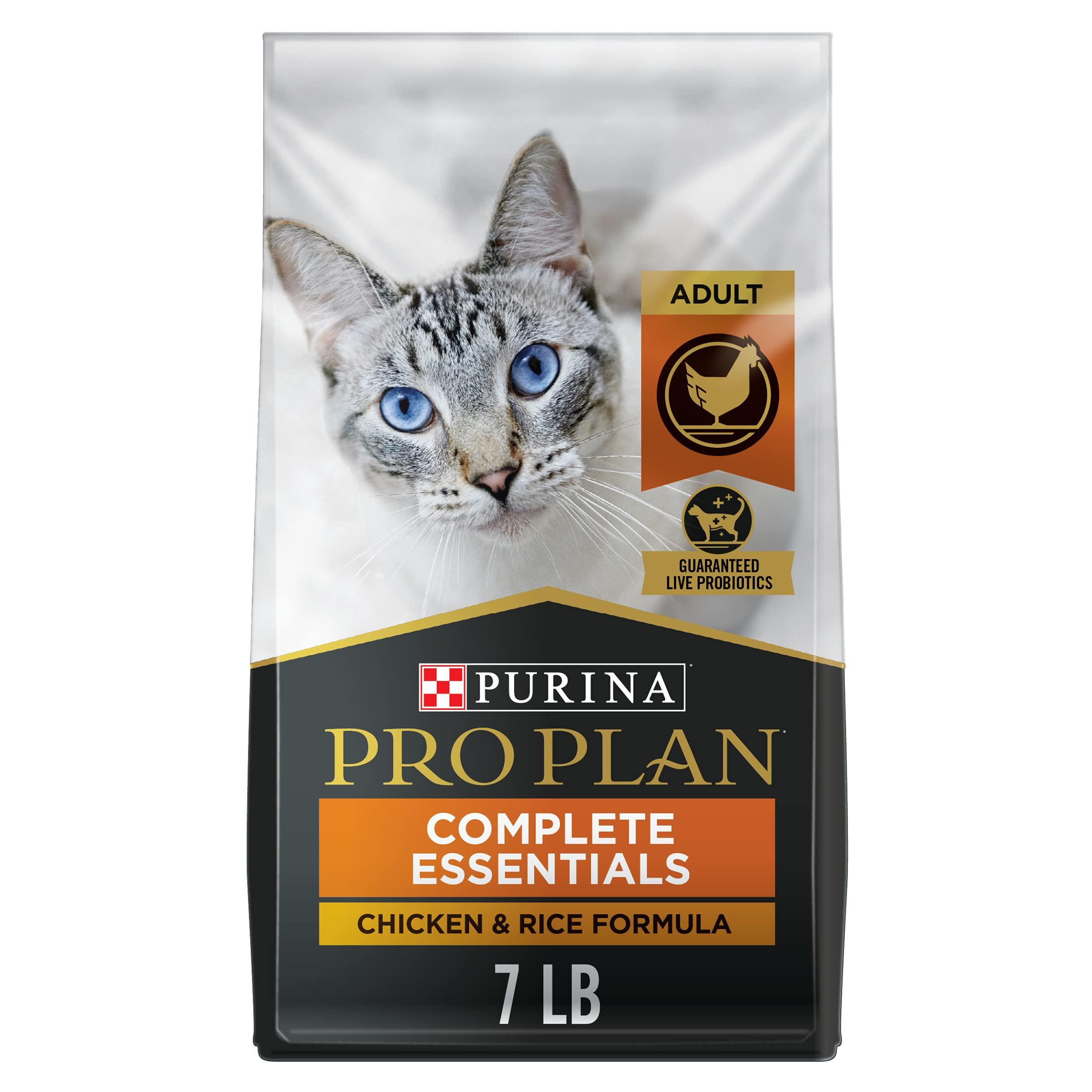 Purina Pro Plan High Protein Cat Food With Probiotics for Cats, Chicken and Rice Formula - 7 lb. Bag