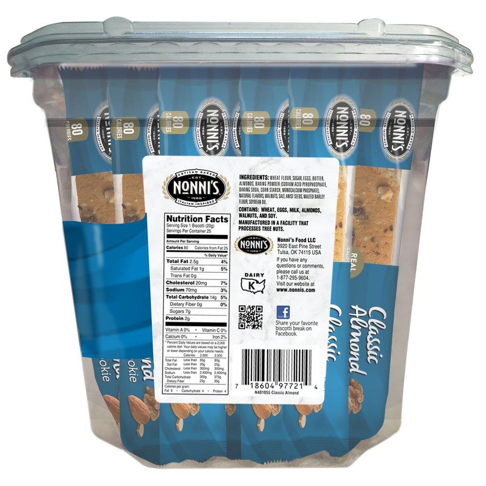 Nonni's Biscotti Value Pack, Originali Classic Almond, 25 Count, 1.1 Pound - Image 3