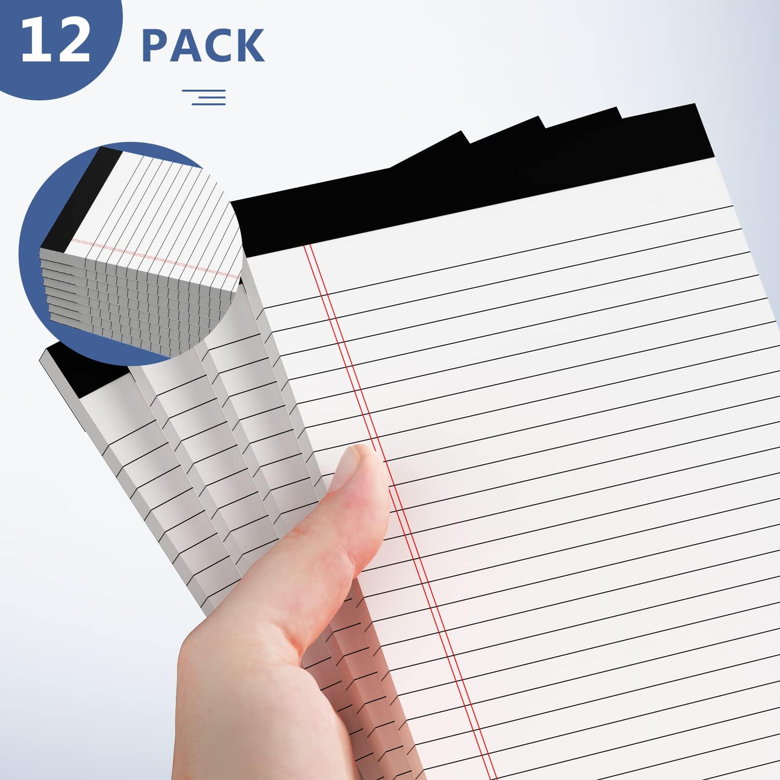 5" x 8" Note Pads 12 Pack of Legal Pads 30 Sheets Notepad College Ruled Small Writing Pads Perforated Pages Paper Pads 80GSM Heavyweight Paper Note Pads for Home, Office, or School - Image 4