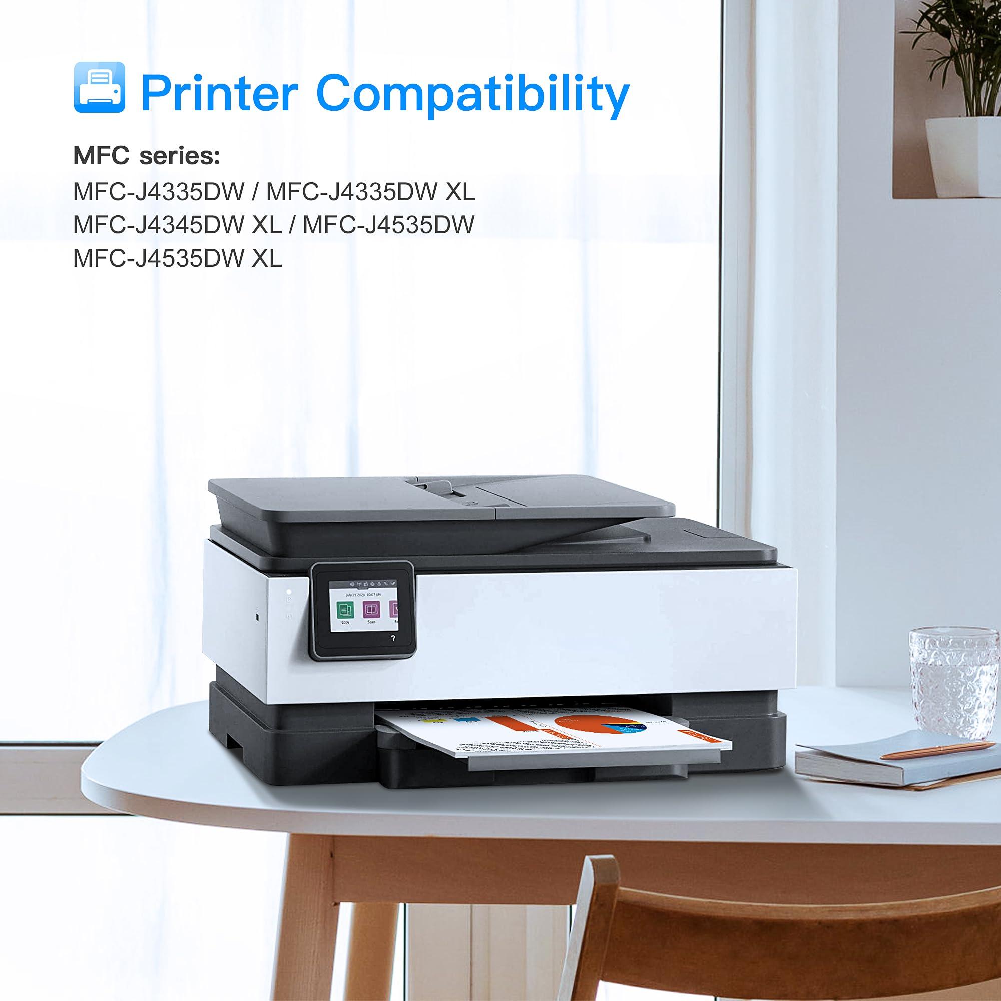 LC406 Ink Cartridges for Brother Printer Compatible for Brother LC406 Ink Cartridges LC406XL LC 406 406XL for MFC-J4335DW MFC-J5855DW MFC-J4535DW MFC-J6555DW MFC-J6955DW Printer(4 Pack) - Image 2