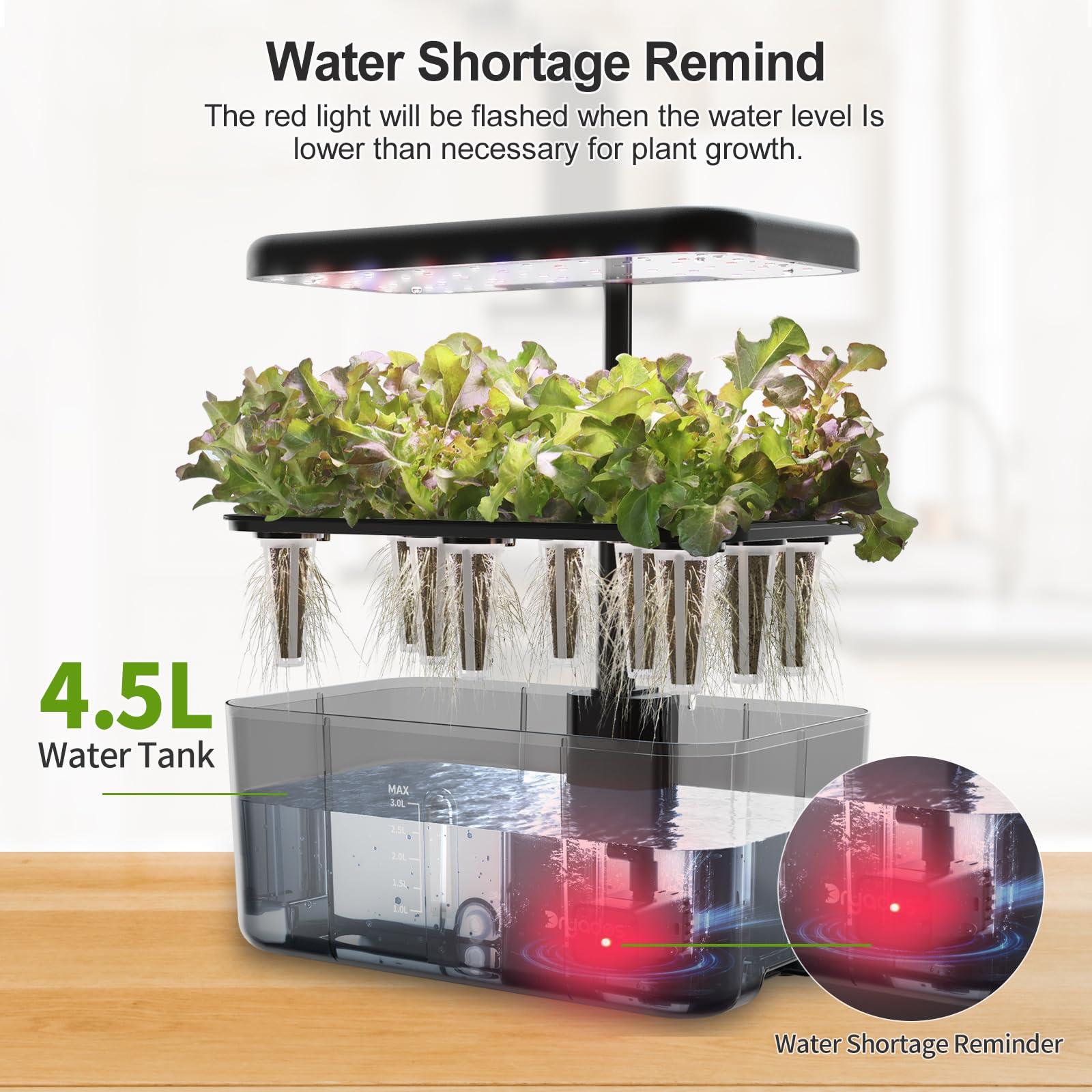 DRYADES Hydroponics Growing System Indoor Garden, 8 Pods Indoor Herb Garden Kit Countertop with LED Grow Light Quiet Smart Water Pump for Home Kitchen Office, Gift Ideas for Women Men - Image 5
