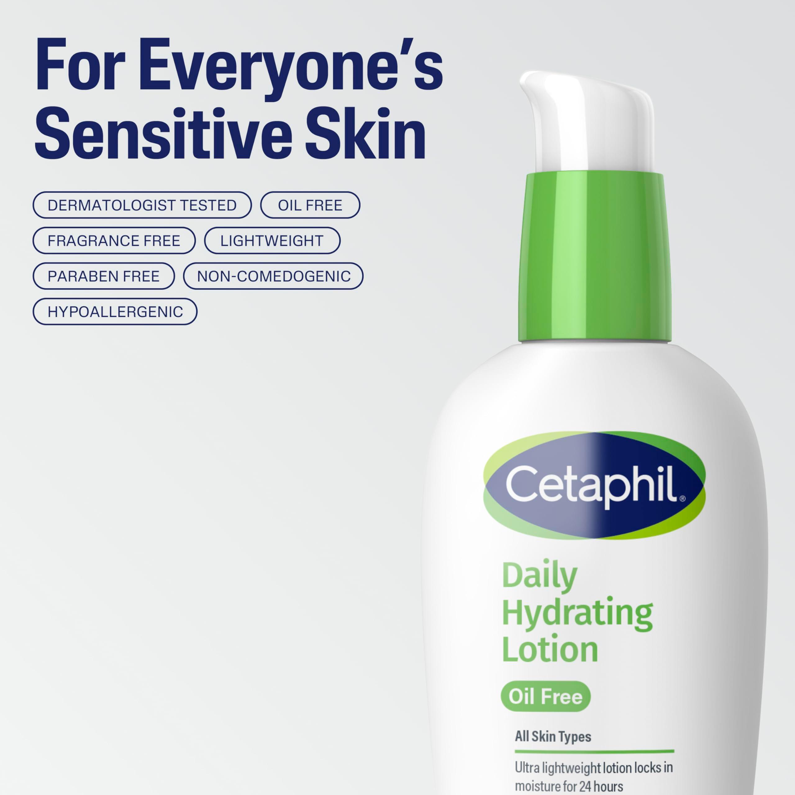 Cetaphil Daily Hydrating Lotion for Face, With Hyaluronic Acid, 3 fl oz, Lasting 24 Hour Hydration, for Combination Skin, No Added Fragrance, Non-Comedogenic - Image 7