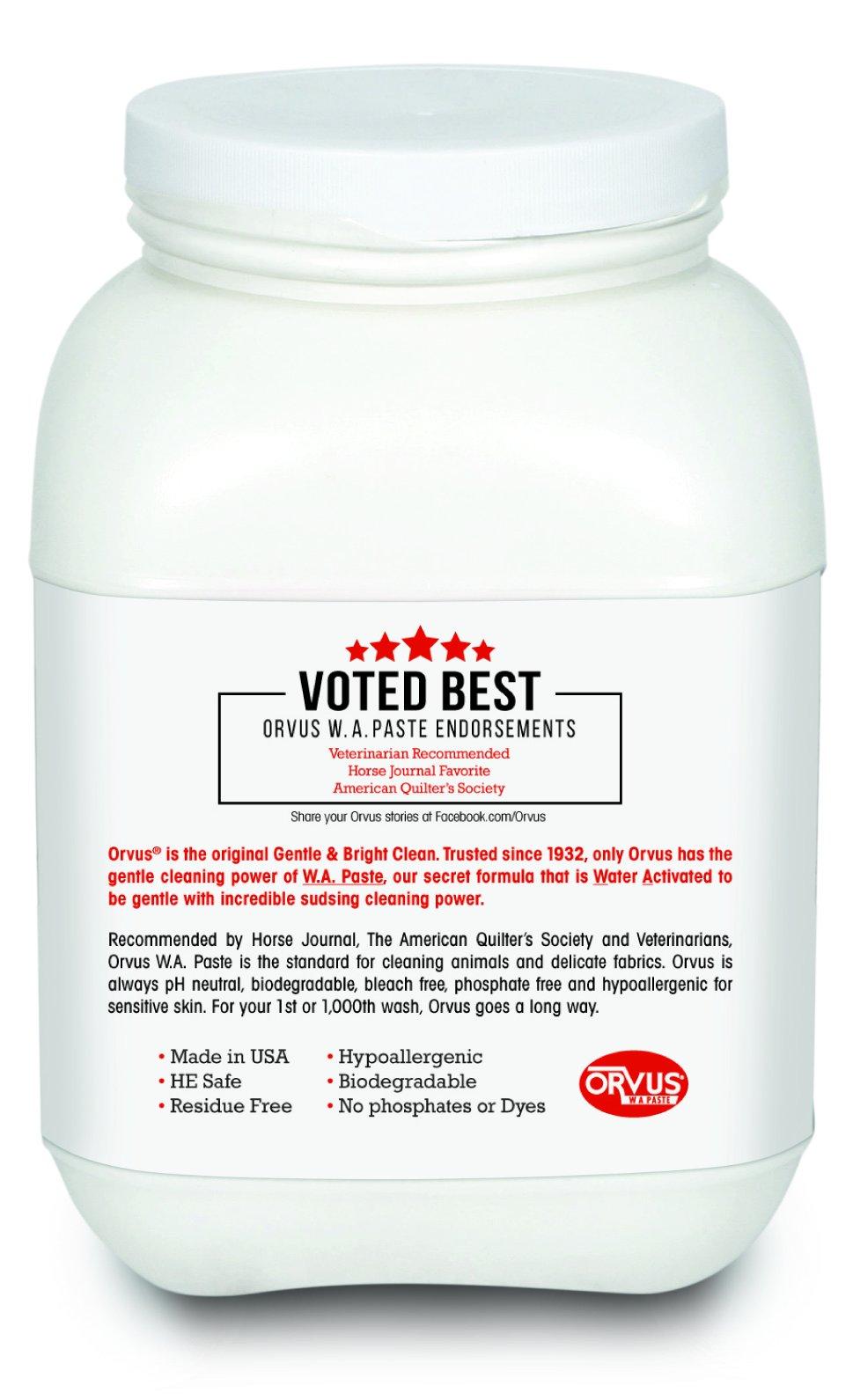 Orvus WA Paste Cleaner - 120oz.- Horse, Livestock and Dog Shampoo - Quilt, Fine Linen Detergent/Cleaner - Image 2