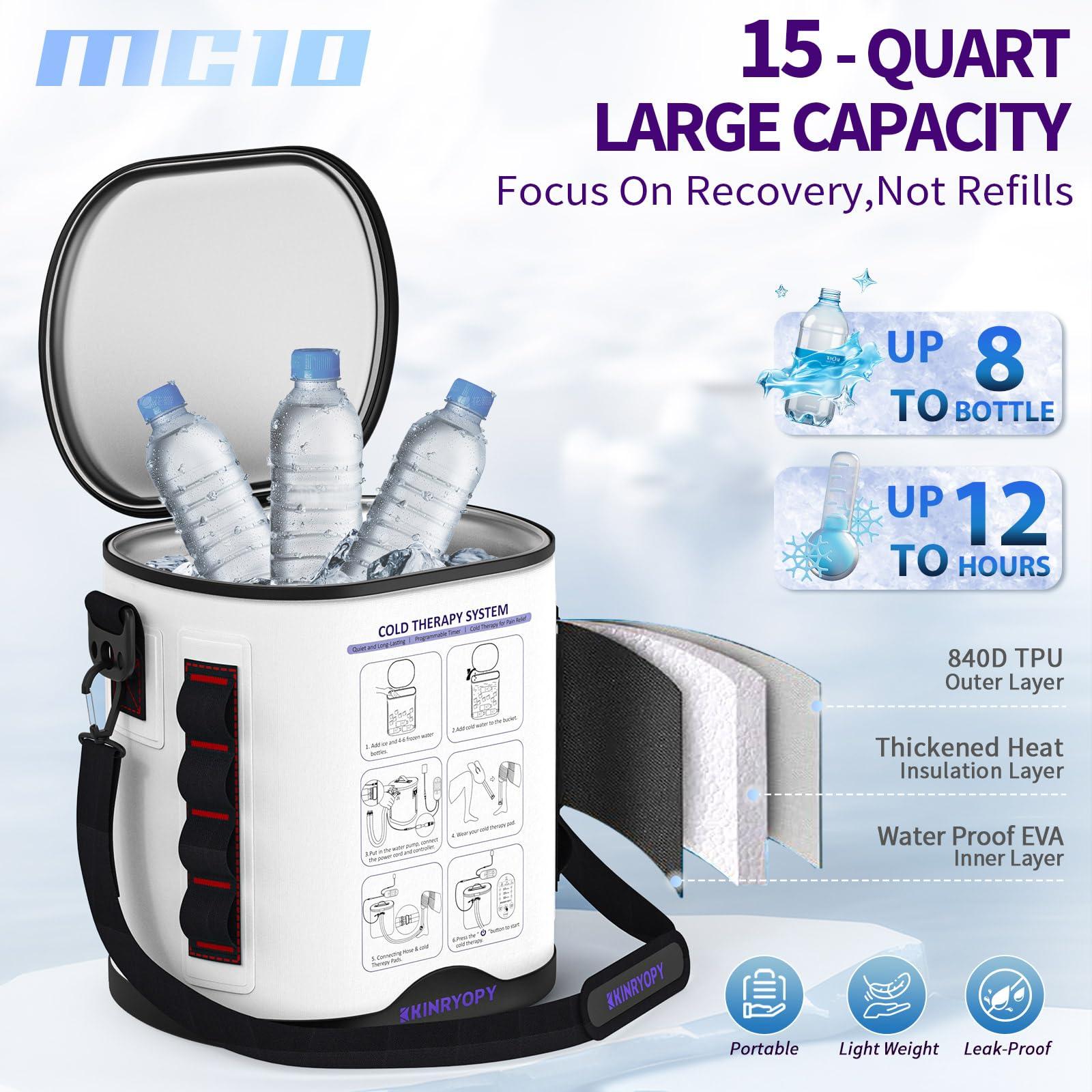 Cold Therapy Machine with Programmable Timer, Portable Ice Machine for Knee After Surgery, Knee Replacement Recovery System, Cryotherapy Pain Relief w/Compression Pad for,Shoulder, Hip and Ankle - Image 2