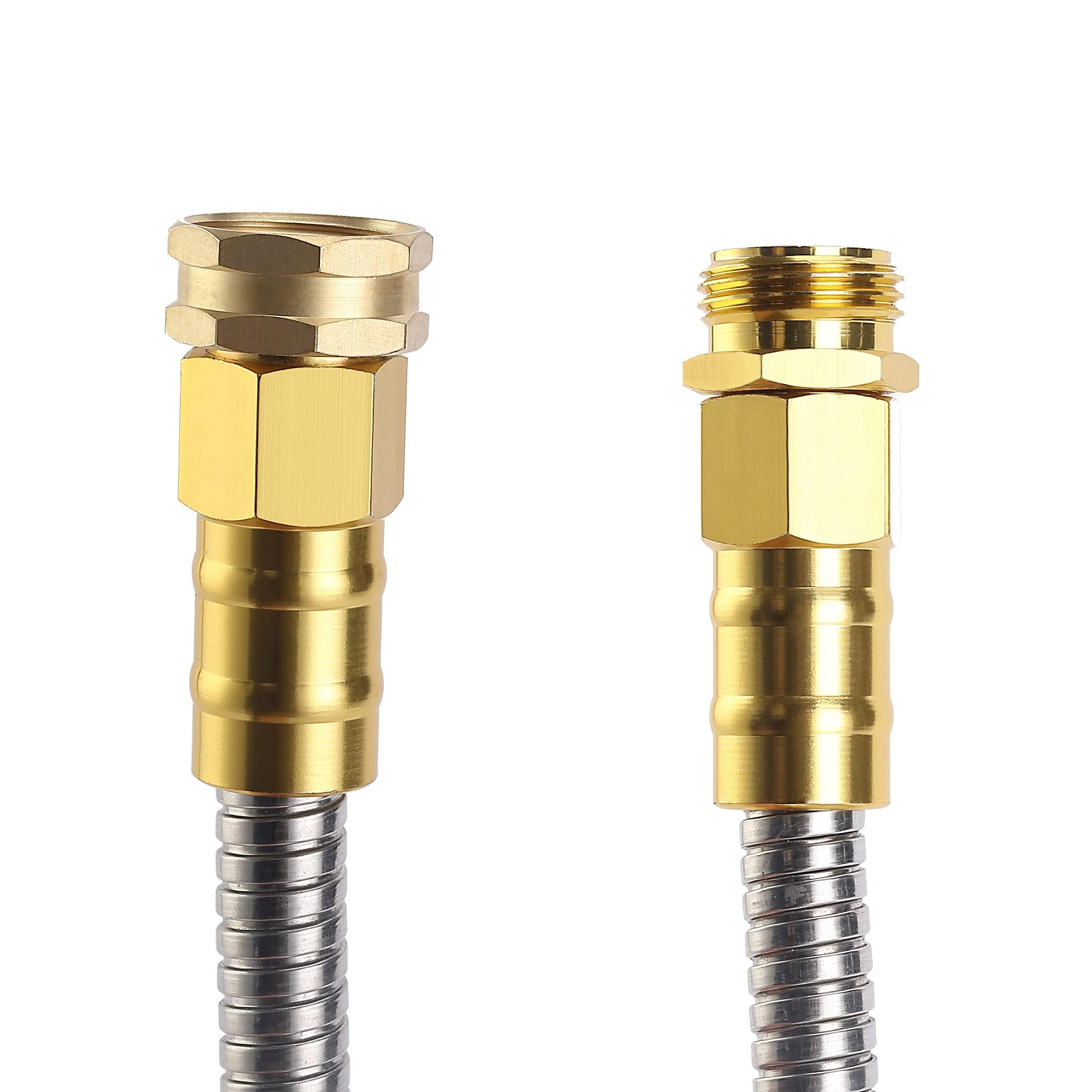 UNCO 10 Feet Stainless Steel No Kink Metal Garden Hose - Image 8