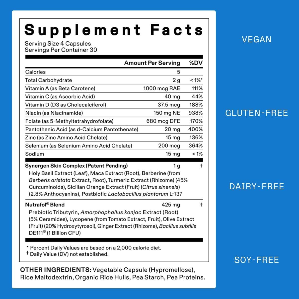 Nutrafol Clear Skin Acne Supplement for Women, Clinically Tested for Clearer, Smoother Skin, Physician-Formulated, Vegan - Image 5