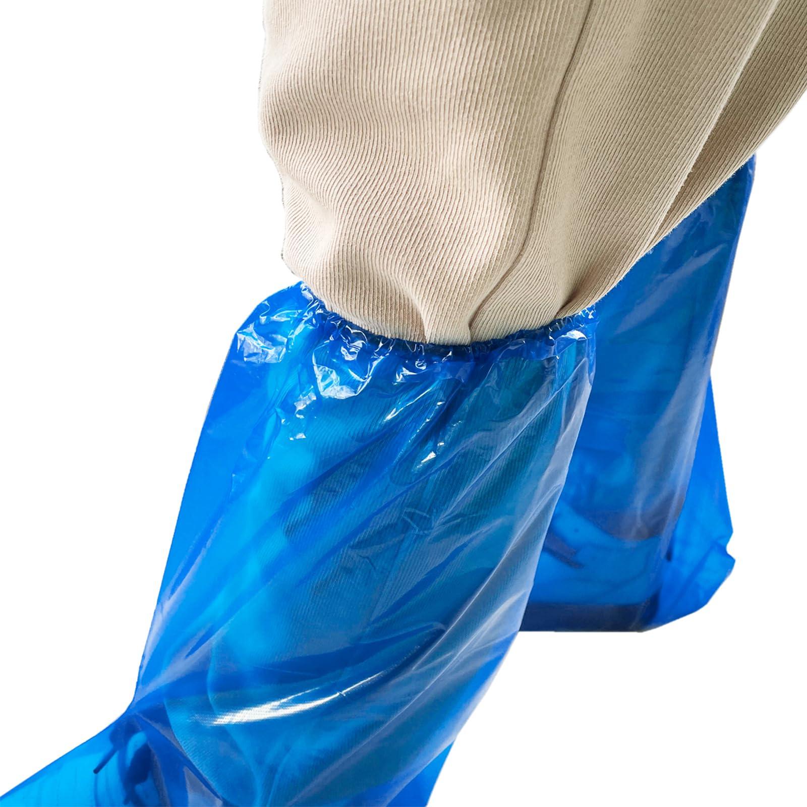 Yuzrbu 50 Pcs (25 Pairs) Disposable Thicken Boot and Shoe Covers 19 inch Tall Extra Large Waterproof Anti-Slip Overshoe - Image 7