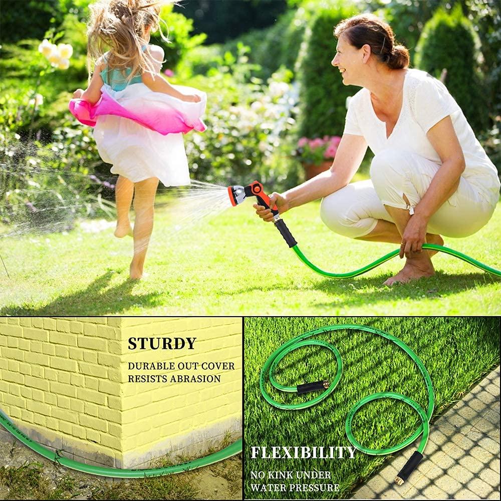 HQMPC Garden Hose 5/8"IDx20' Hose Durable PVC Non Kinking Heavy Water Hose with Brass Hose Fittings (20 FEET) - Image 6