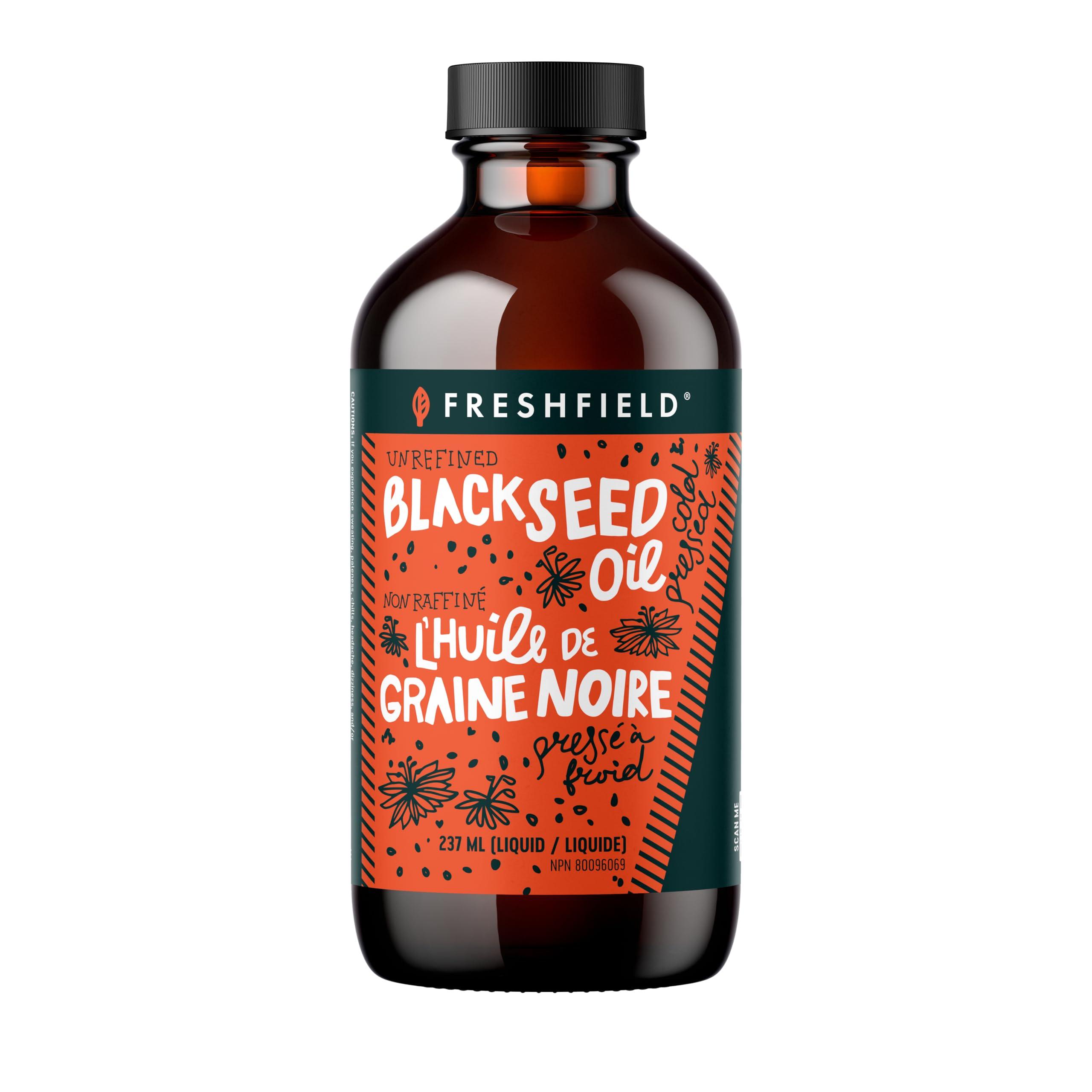 Freshfield Black Seed Oil | Vegan Friendly, Thymoquinone, Premium (Black Cumin Seed Oil, Nigella Sativa) | Cold Pressed | Ultra Strength | Pure and 100% Natural. 8 oz Liquid