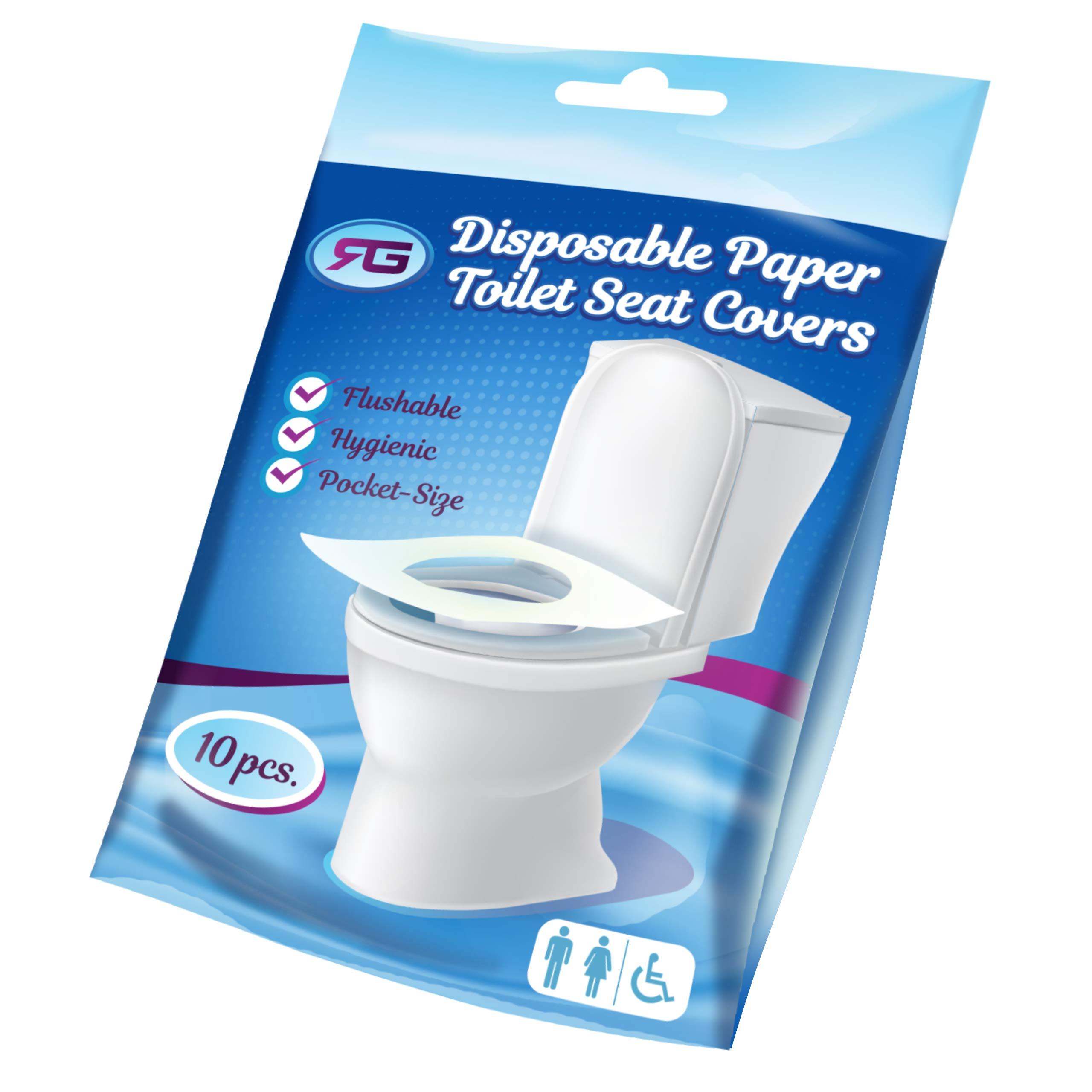 Rockland Guard Toilet Seat Cover - Flushable & Disposable Toilet Seat Cover for Bathroom - Road Trip Accessories & Travel Essentials for Kids & Adults - 10 Resealable Packs with 10 Sheets - 100-Count - Image 2