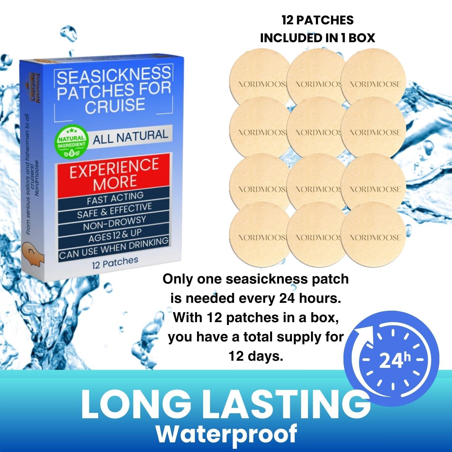 Nordmoose Sea Sickness Patches for Cruise - All Natural Motion Sickness Relief for Cruise - Non Drowsy Behind Ear Seasickness Solution for Cruise - Image 4