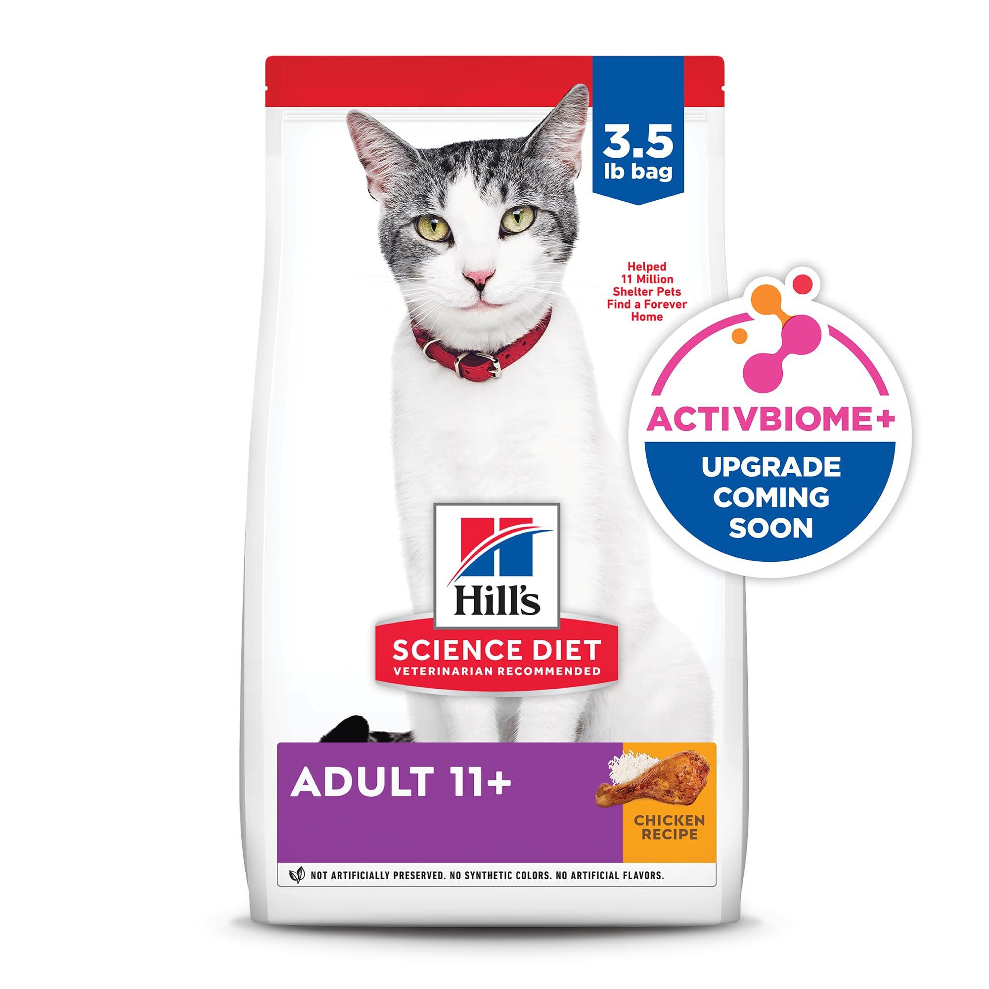 Hill's Science Diet Adult 11+, Senior Adult 11+ Premium Nutrition, Dry Cat Food, Chicken Recipe, 3.5 lb Bag - Image 13