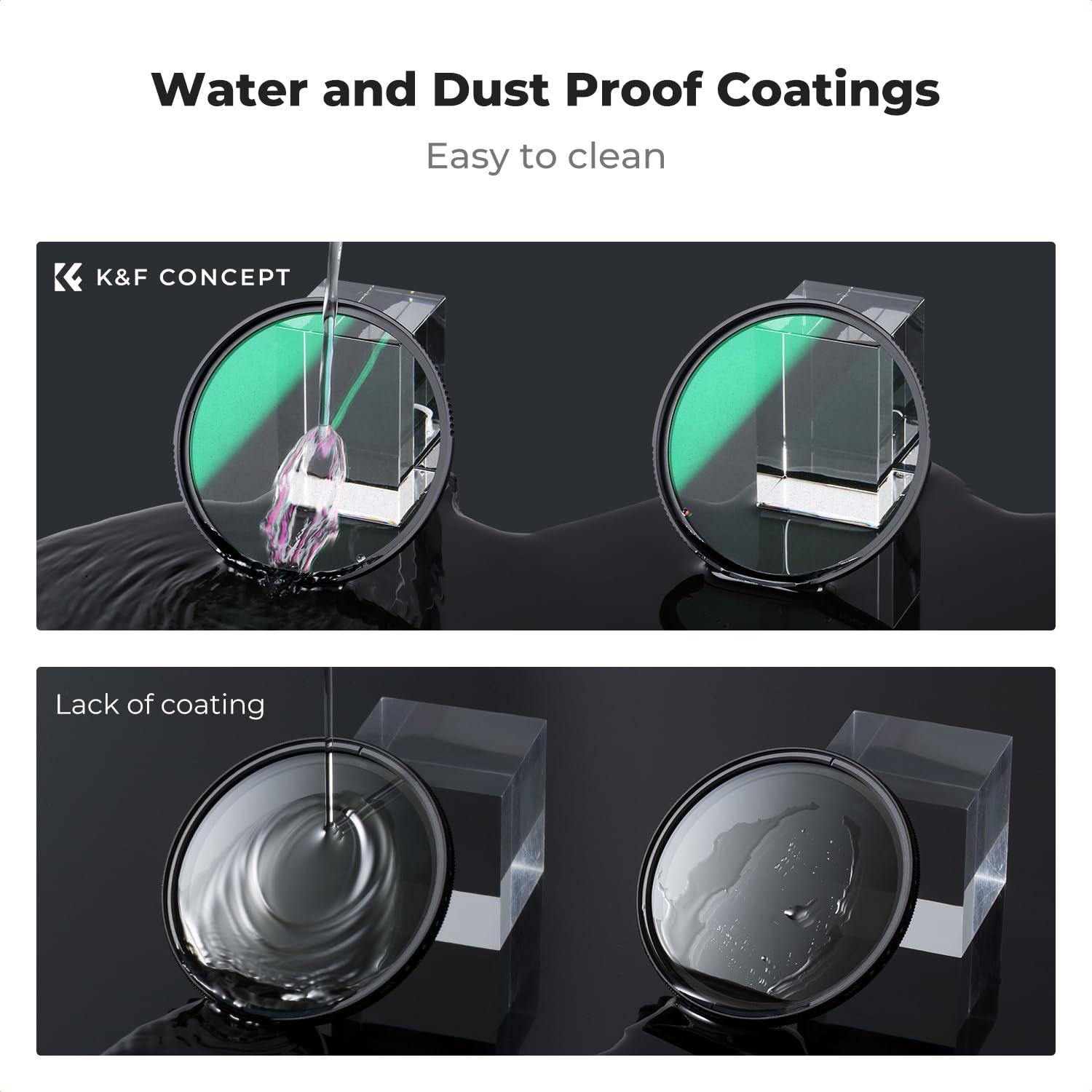 K&F Concept 77mm Black Diffusion 1/8 Filter Mist Cinematic Effect Lens Filter with 28 Multi-Layer Coatings Waterproof/Scratch Resistant for Video/Vlog/Portrait Photography (Nano-X Series) - Image 5
