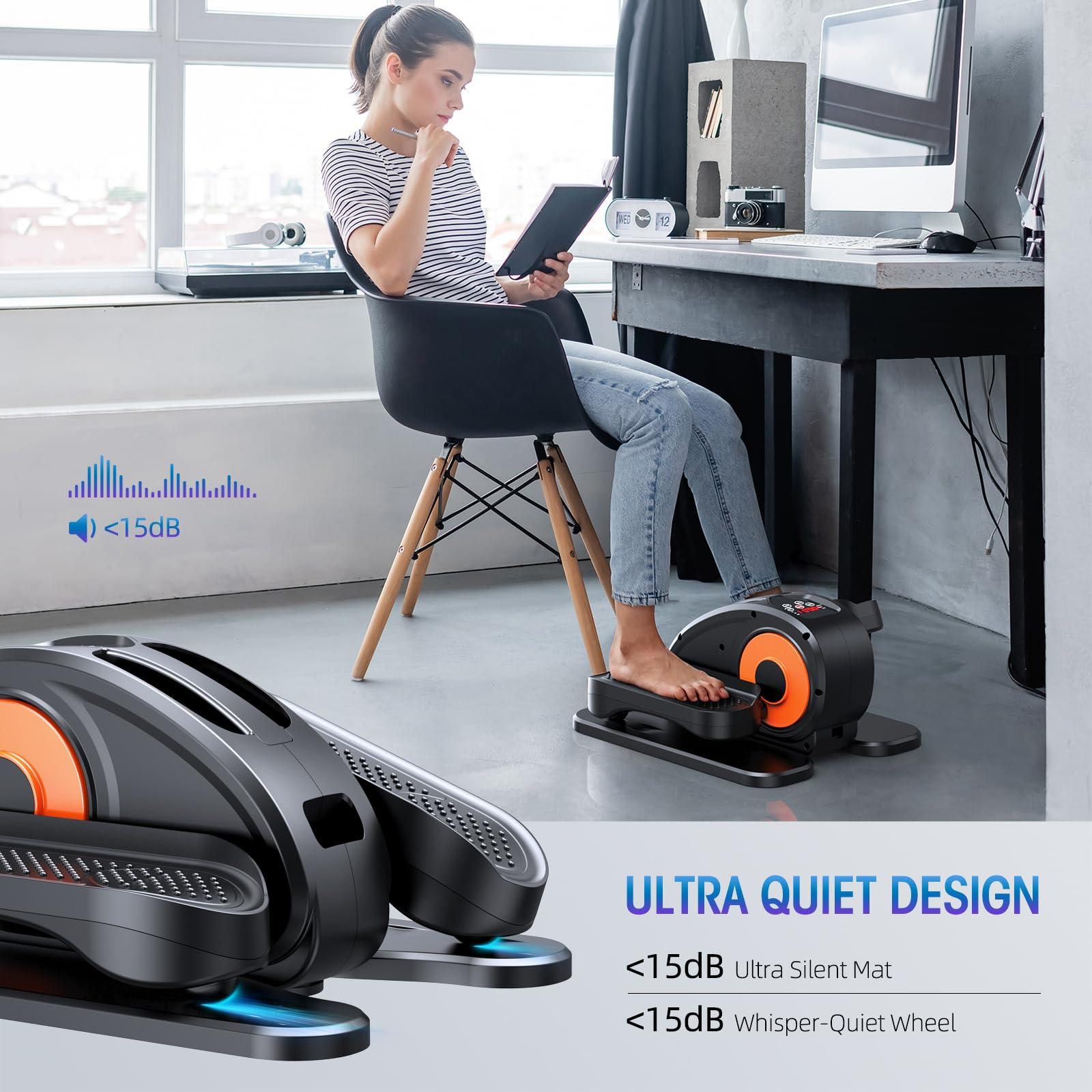 GUGTTR Under Desk Elliptical Machine, Ellipse Leg Exerciser for Seniors Fully Assembled, Quiet & Portable Electric Seated Pedal Exerciser with Remote Control & 12 Adjustable Speeds - Image 3