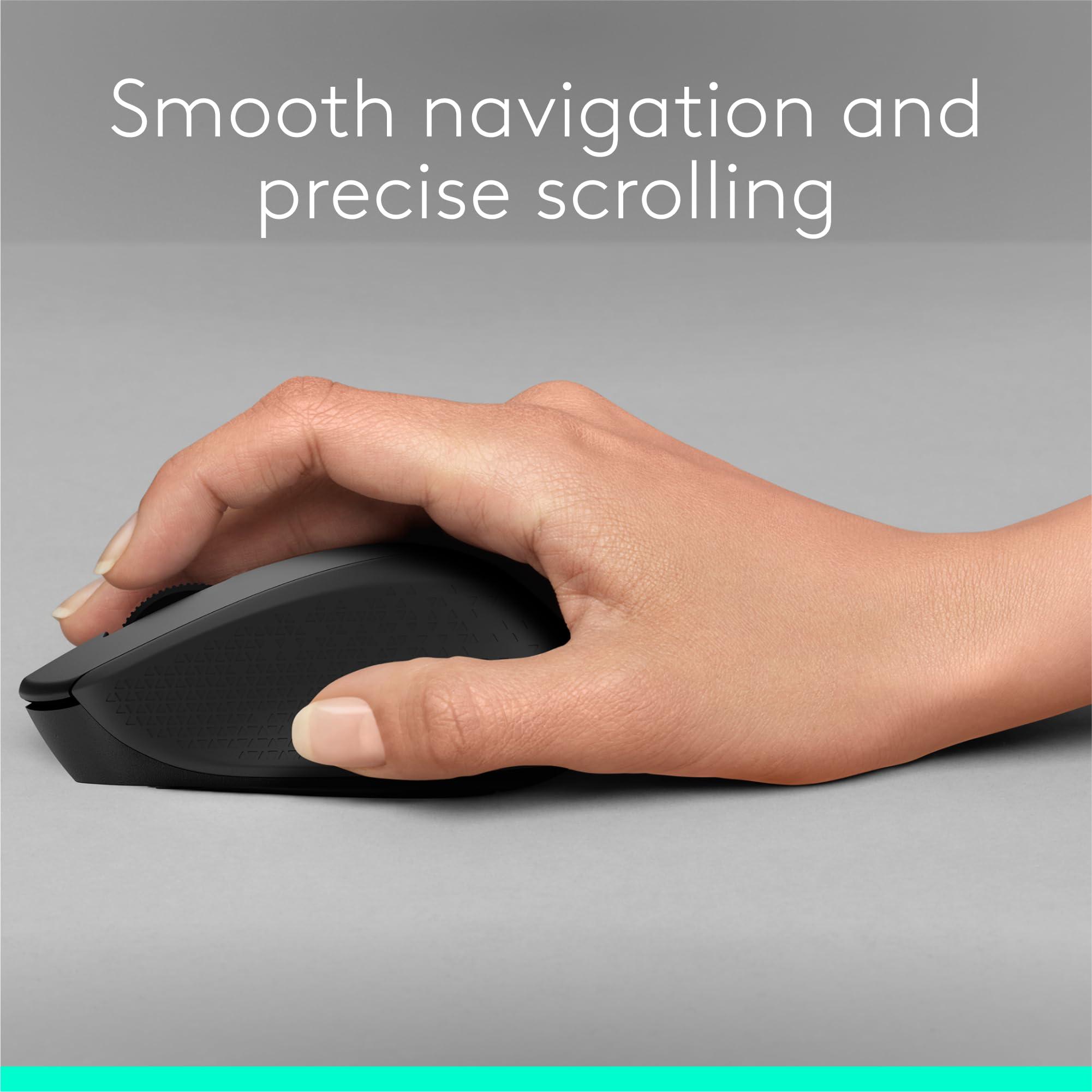 Logitech M330 SILENT Wireless Mouse, 2.4GHz with USB Receiver, Optical Tracking, Quiet & Lightweight, Long Battery Life, for PC, Mac, Laptop, Chromebook - Black - Image 4