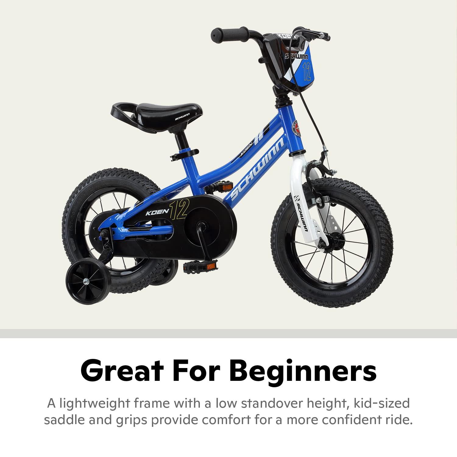 Schwinn Koen Bike, 12 Inch Bike for Kids Ages 2-4, SmartStart Ergonomic Design for Kids, Adjustable Seat Grows with your Child, Rear Coaster Brake and Front Caliper Brake, Training Bicycle - Image 3