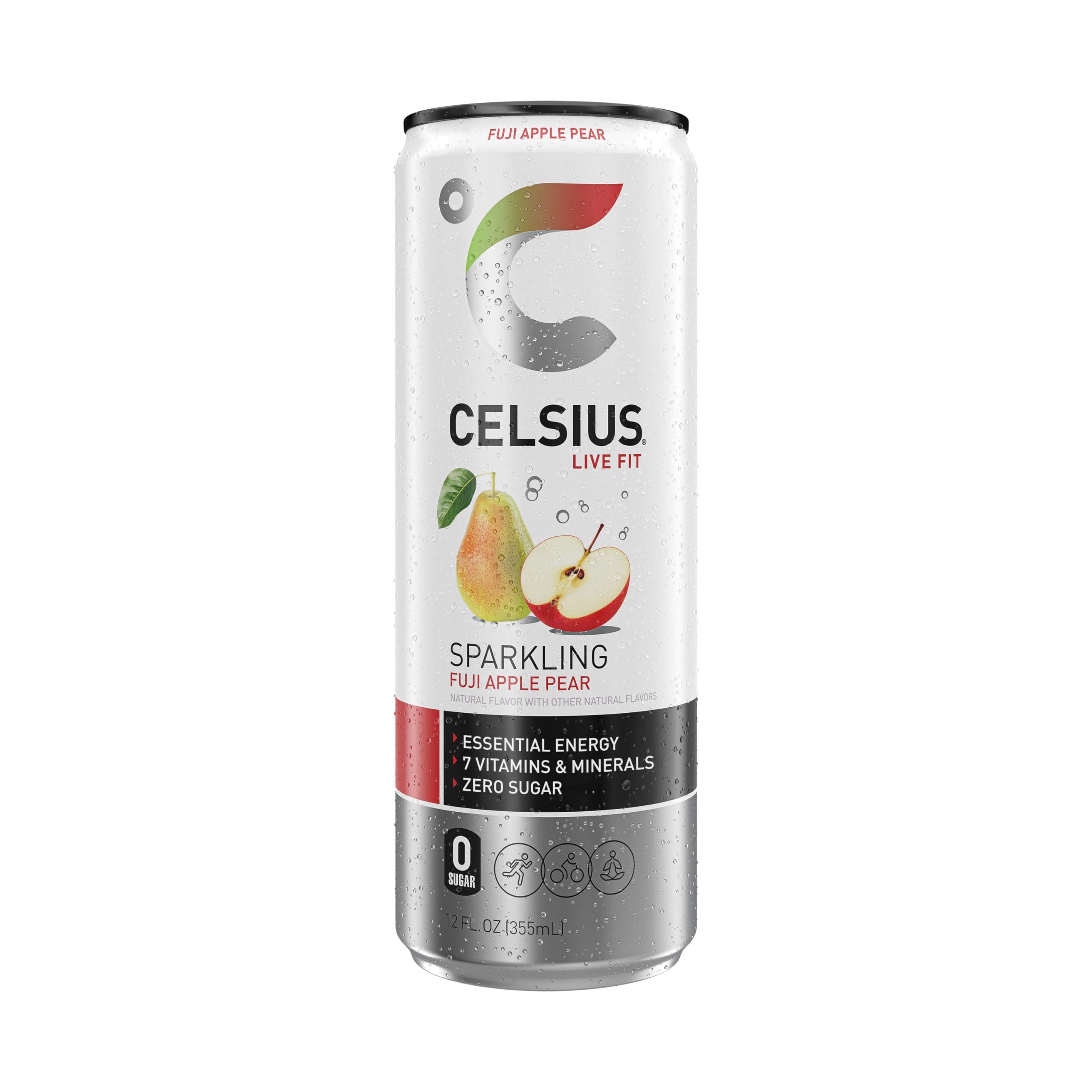 CELSIUS Sparkling Fuji Apple Pear, Functional Essential Energy Drink 12 Fl Oz (Pack of 12) - Image 5
