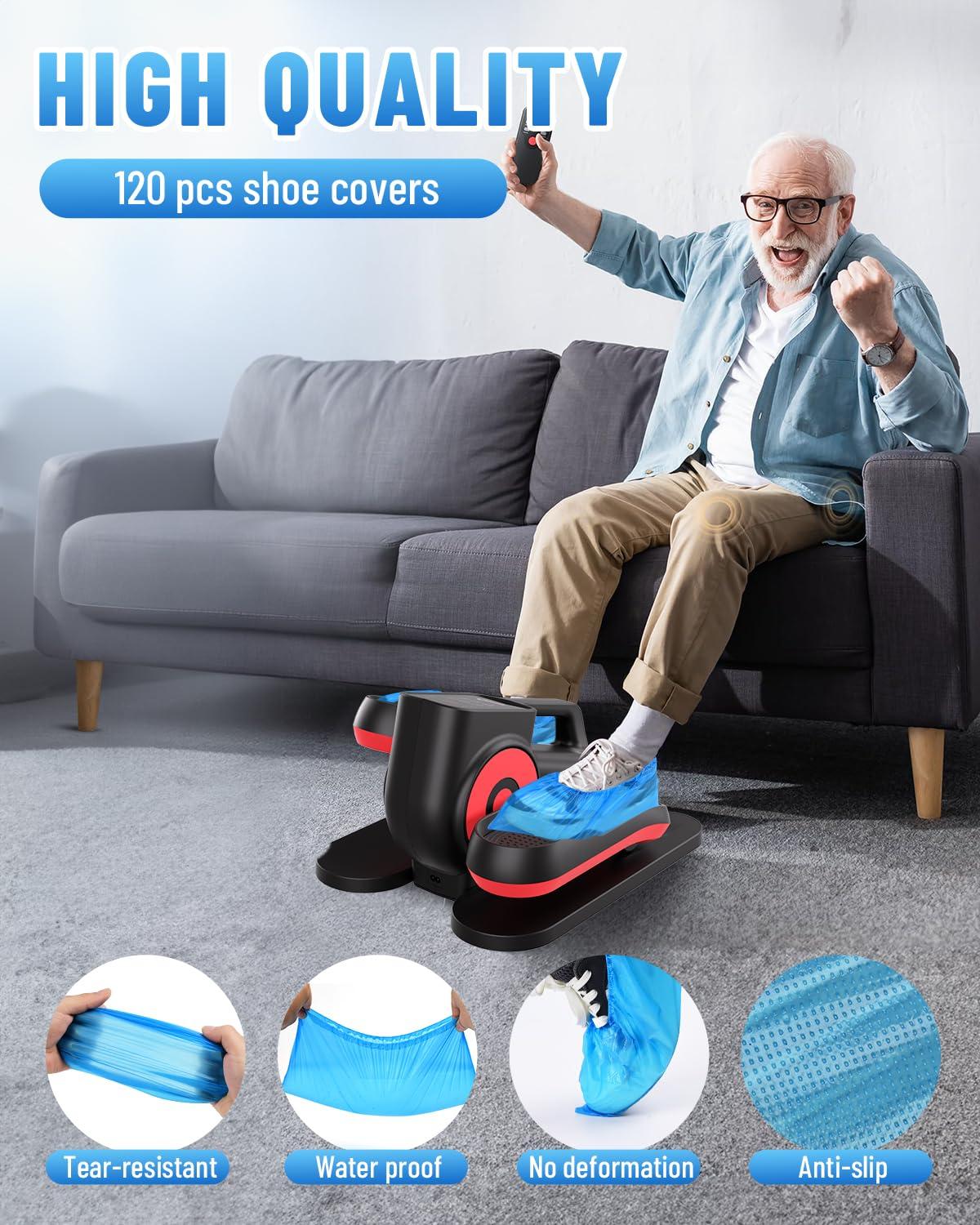 Shoe Covers Disposable-120 Pcs(60 pairs) Compact, Waterproof and Recyclable Shoe Booties Covers for Indoors,fits up to size 11 US Men and 13 US Women, Blue, Large - Image 5