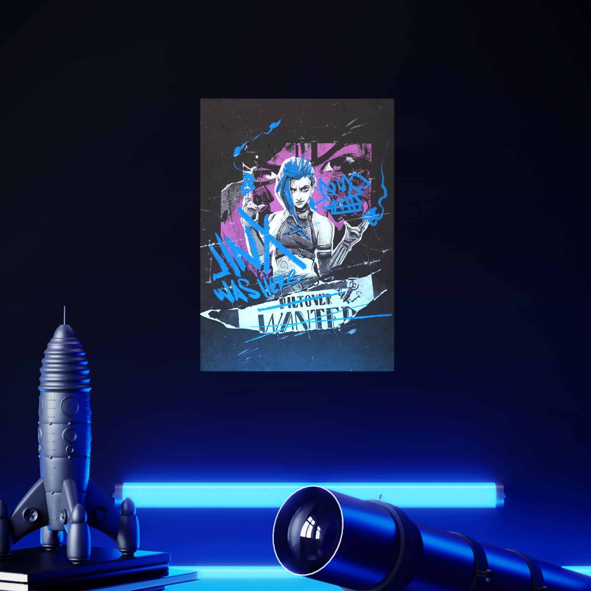 Displate Official Arcane Metal Poster Magnetic Mounting Included Licensed Artwork Modern Wall Decor Jinx was Here Poster 45 cm x 32 cm - Image 6