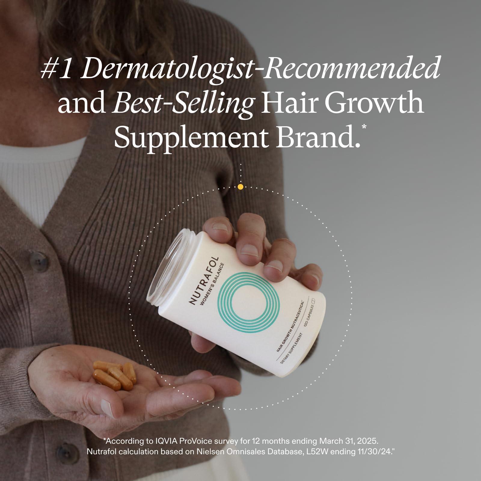 Nutrafol Women's Balance Hair Growth Supplements, Ages 45 and Up, Clinically Proven for Visibly Thicker Hair and Scalp Coverage in 3-6 Months, Dermatologist Recommended - 1 Month Supply Refill Pouch - Image 2