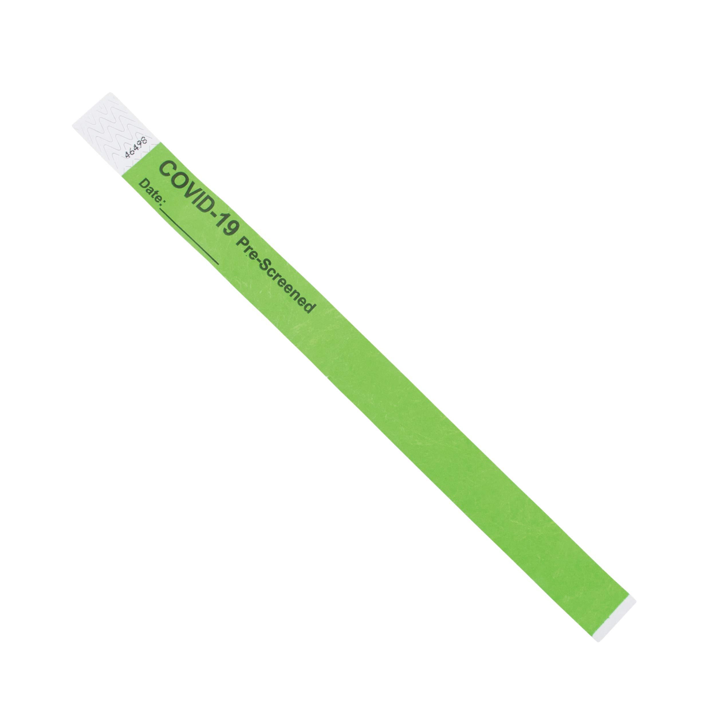 Advantus Pre-Printed COVID Tyvek Wristbands, Pre-Screened, 500/PK (76093) - Image 2