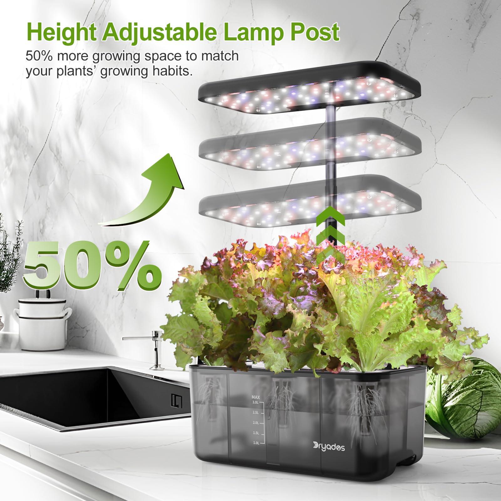 DRYADES Hydroponics Growing System Indoor Garden, 8 Pods Indoor Herb Garden Kit Countertop with LED Grow Light Quiet Smart Water Pump for Home Kitchen Office, Gift Ideas for Women Men - Image 6