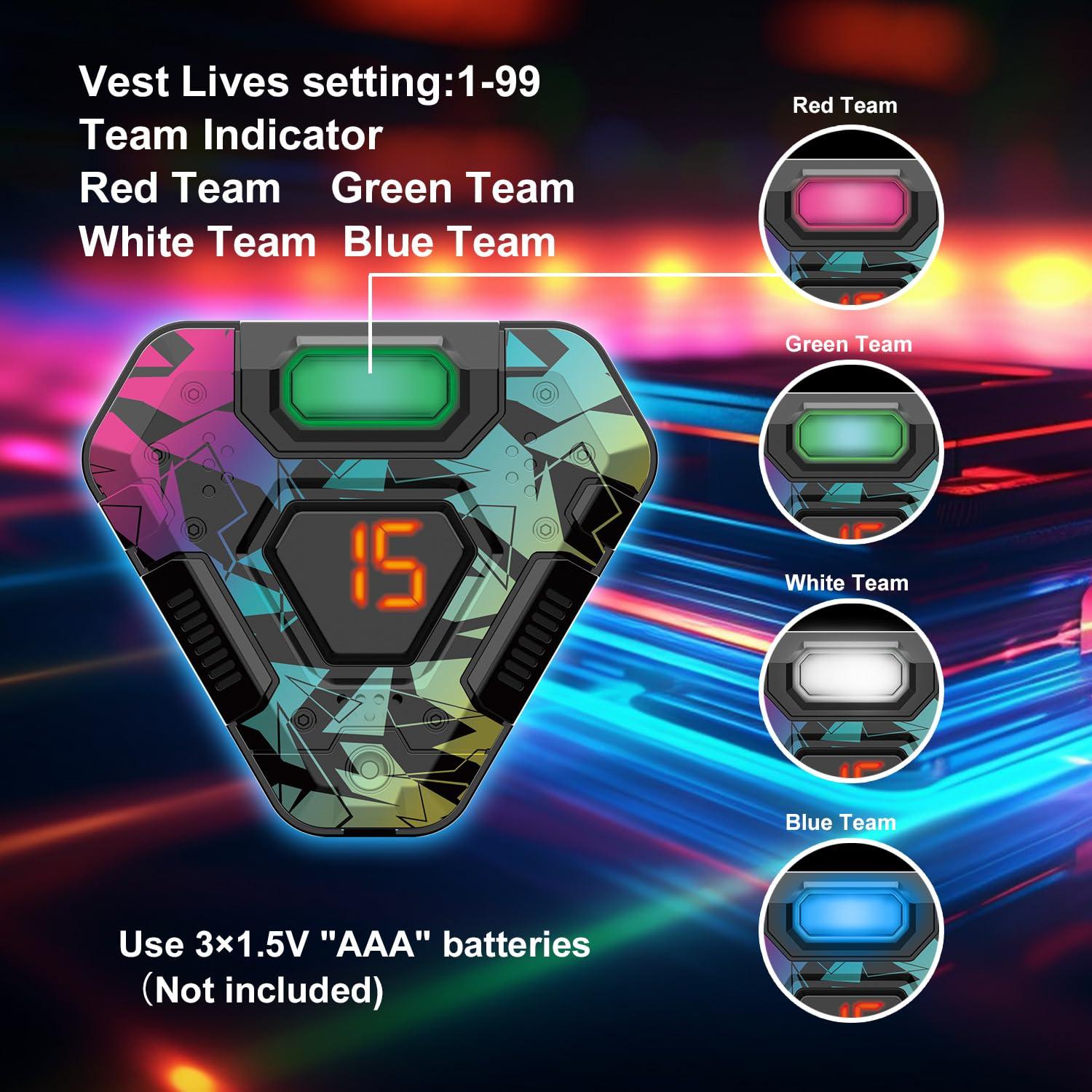 Laser Tag Set of 2, Lazer Tag Game for Kids Indoor & Outdoor Play, Gift Ideas for Kids Teens and Adults, Cool Toys for Teenage Ages 8 9 10 11 12+Year Old Boy & Girls - Image 5