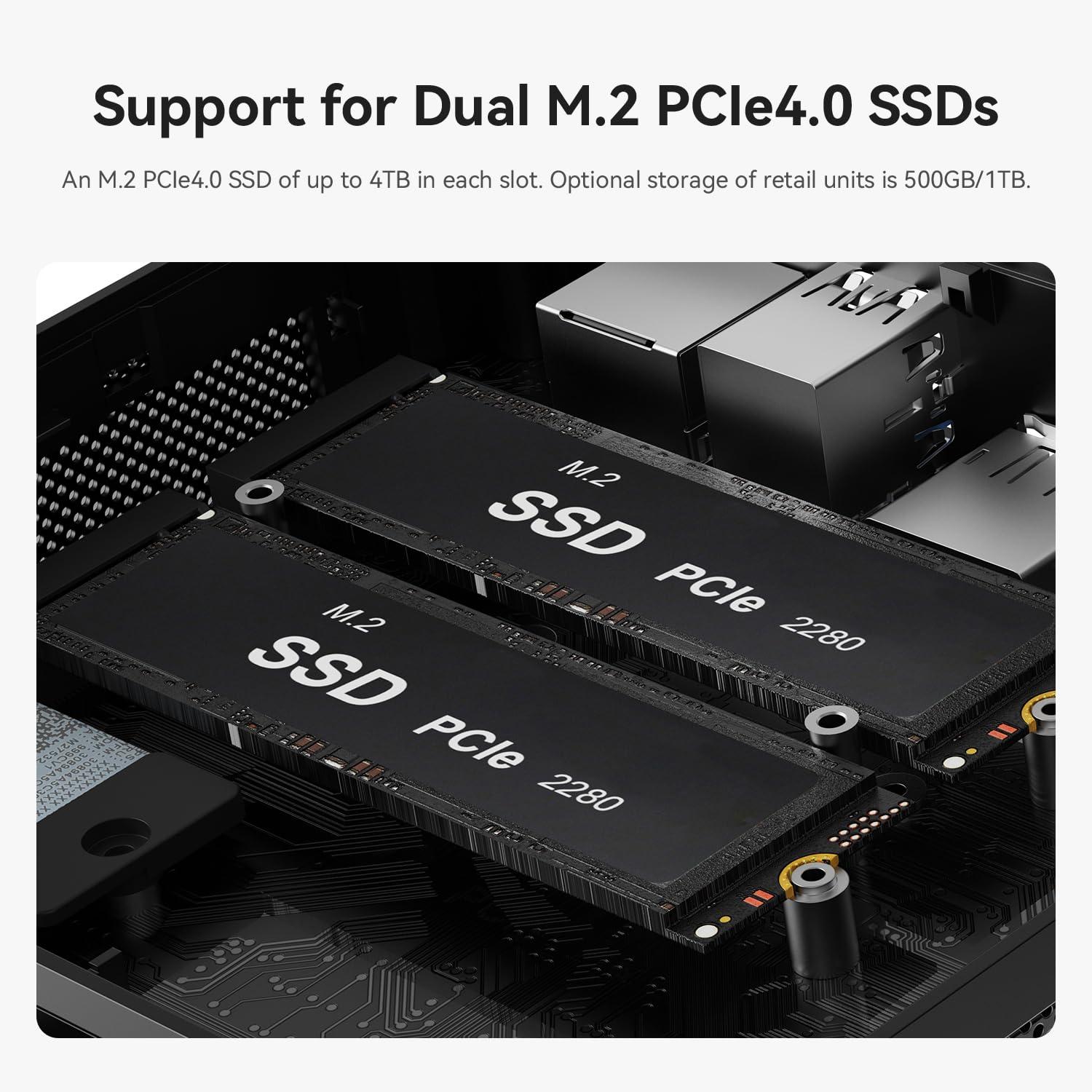 Beelink SER5 MAX Mini PC, AMD Ryzen 7 6800U(8C/16T, Up to 4.7GHz), Mini Computer 32G LPDDR5 RAM 1TB NVMe PCIE4.0 SSD, Mini Desktop Computer 4K@144Hz Triple Display HDMI2.1/DP/WiFi6/BT5.2/W-11 Pro - Image 7