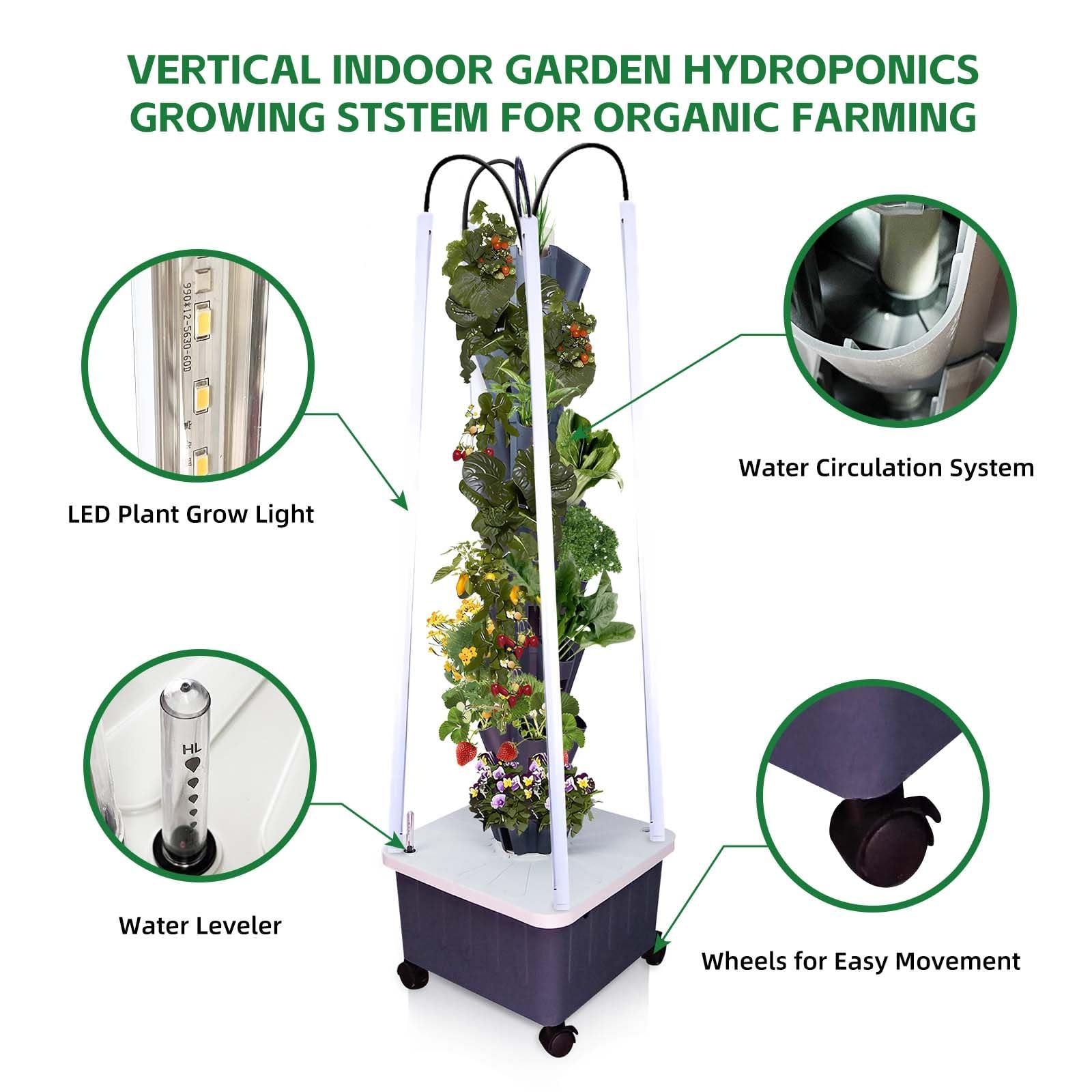 Hydroponic Growing System with Grow Lights, Indoor Gardening System, Grow Plant Food at Home with 40 Pieces at a time for Fruits, Vegetables, Herbs, and Miniature Greens (No Seedlings Included) - Image 4