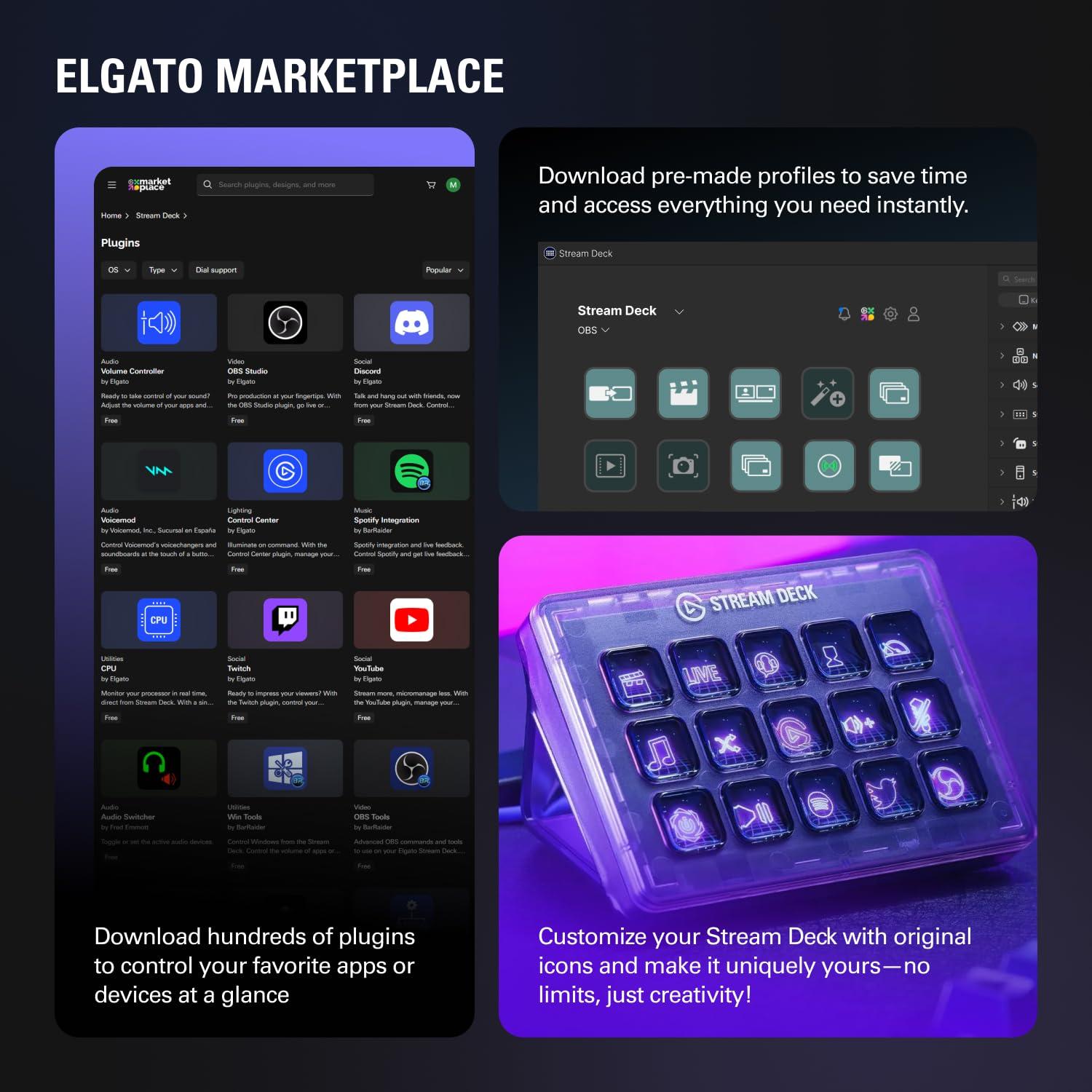 Elgato Stream Deck MK.2 White – Studio Controller, 15 macro keys, trigger actions in apps and software like OBS, Twitch, ​YouTube and more, works with Mac and PC - Image 9