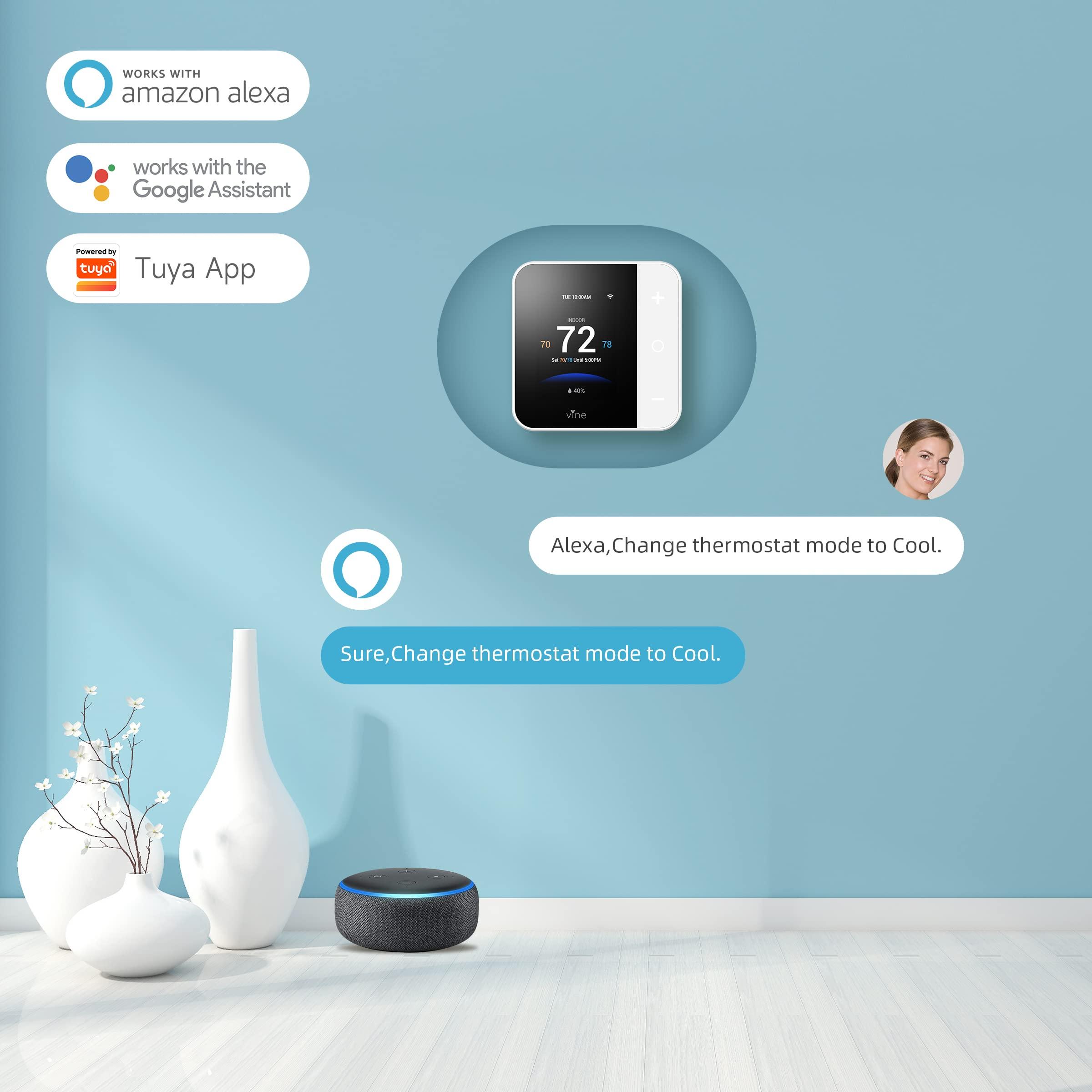 Vine Wi-Fi 7day & 8 Period Programmable Smart Home Thermostat - Wi-Fi TJ-919E, Compatible with Alexa & Google Assistant - 6th Gen… - Image 2