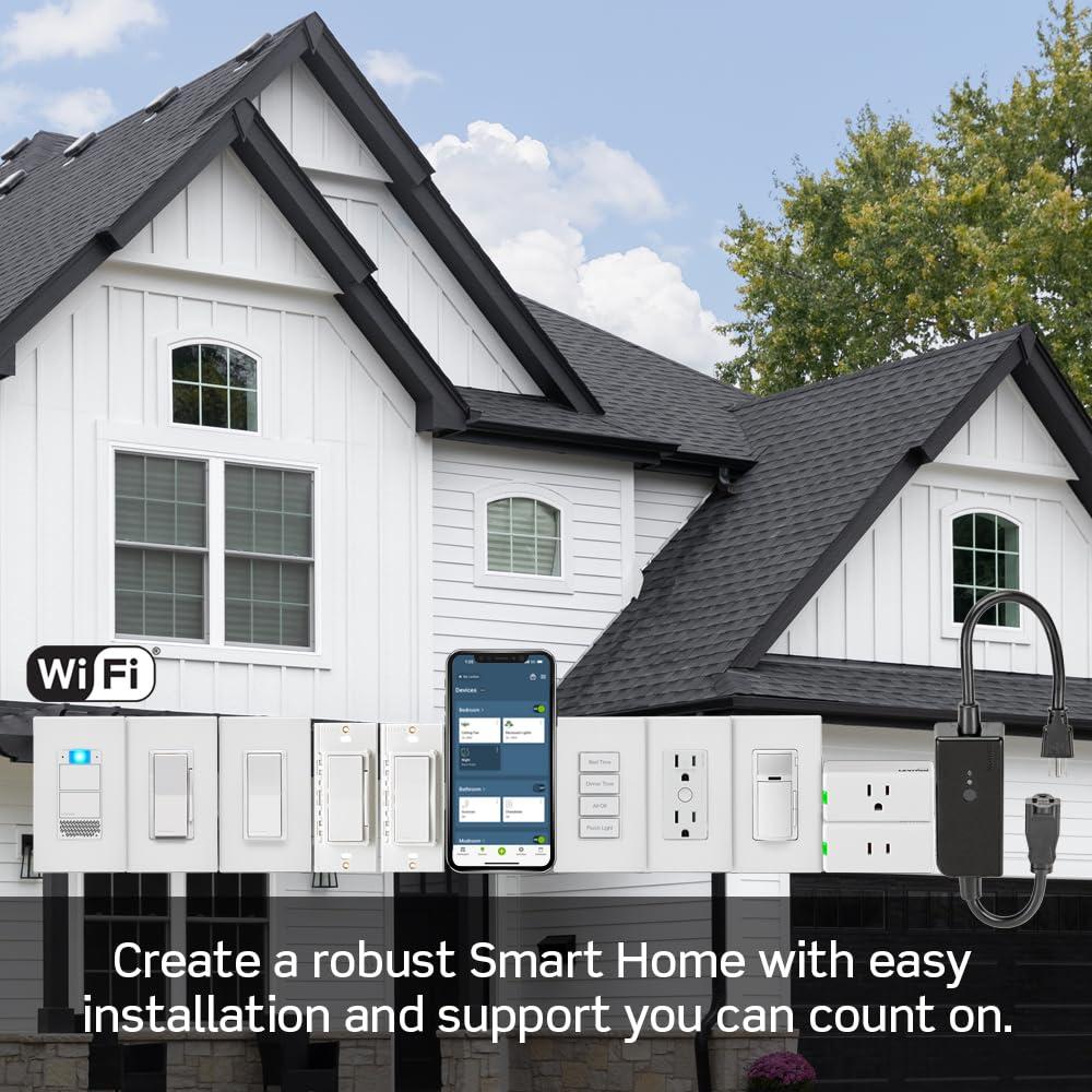 Leviton Decora Smart Switch, Wi-Fi 2nd Gen, Neutral Wire Required, Works with Matter, My Leviton, Alexa, Google Assistant, Apple Home/Siri & Wired or Wire-Free 3-Way, D215S-2RW, White - Image 7