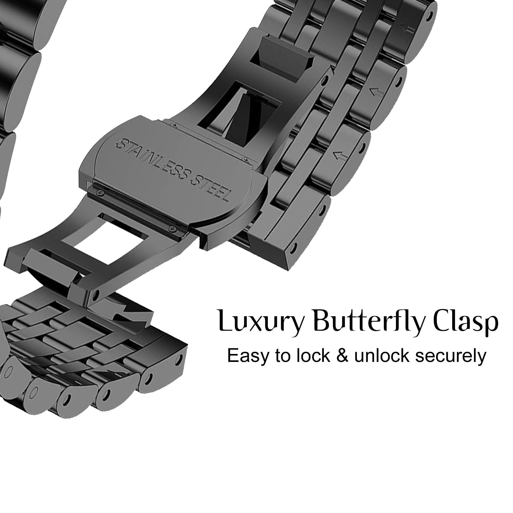 AmzAokay Compatible Apple Watch Bands 41mm 40mm 38mm 49mm 45mm 44mm 42mm, Stainless Steel iWatch Band Strap for Apple Watch Ultra2 Ultra Series 10 9 8 7 6 5 4 3 2 1 SE SE2, 38mm 40mm 41mm - Image 3