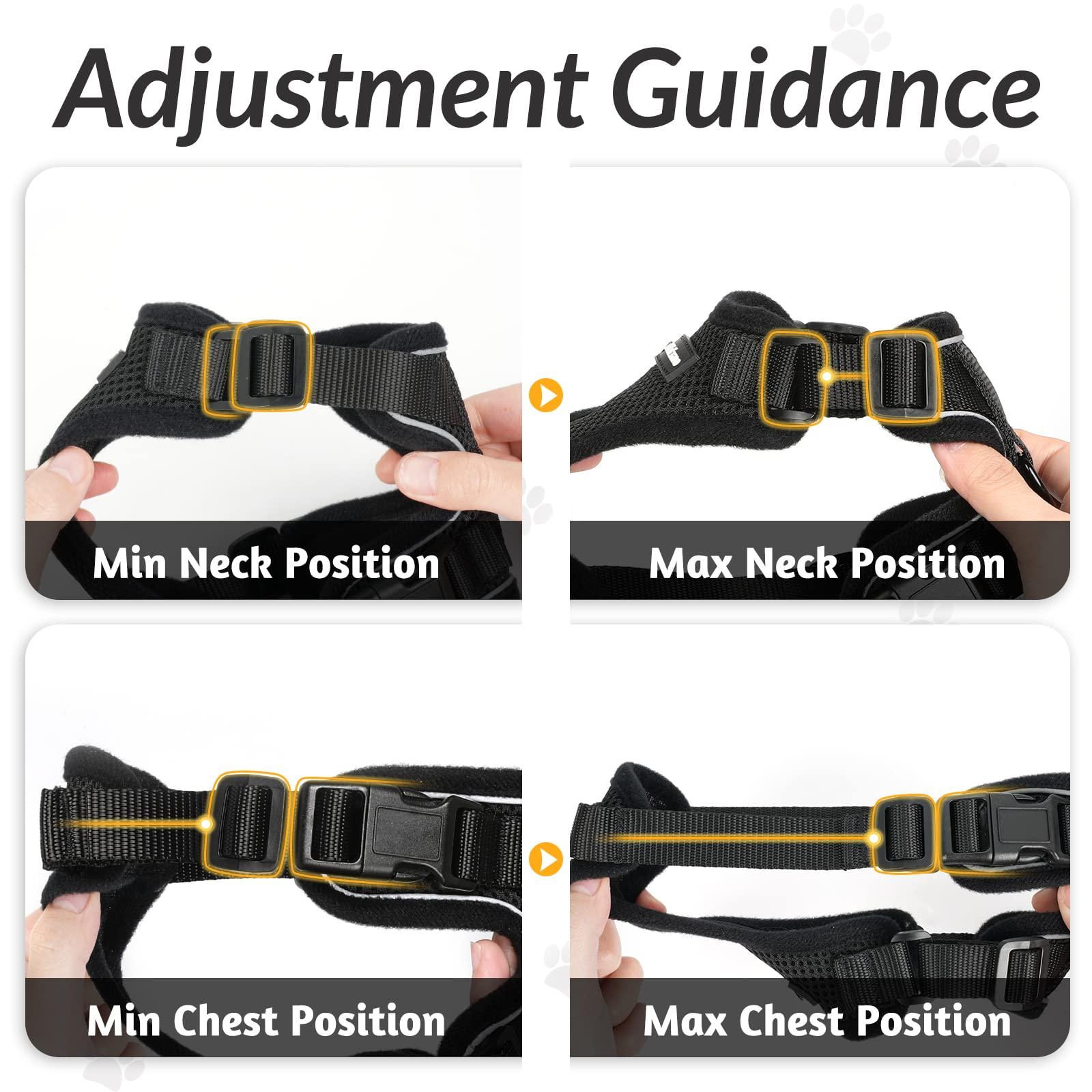 rabbitgoo Cat Harness and Leash for Walking, Escape Proof Soft Adjustable Vest Harnesses for Cats, Easy Control Breathable Reflective Strips Jacket, Black, XS - Image 7