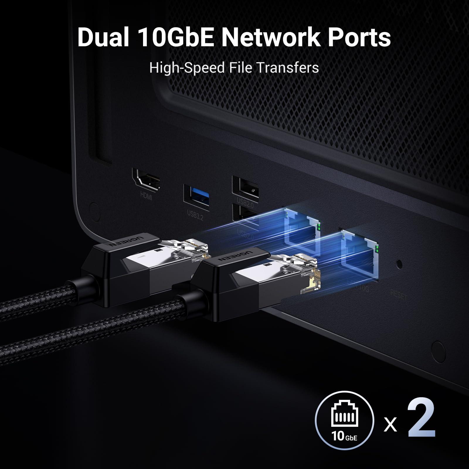 UGREEN NASync DXP8800 Plus 8-Bay Desktop NAS, Intel i5 1235u 10-Core CPU, 8GB DDR5 RAM, 128G SSD, 2 * 10GbE, 2 * M.2 NVMe Slots, 8K HDMI, 2 * TBT4, Network Attached Storage (Diskless) - Image 4