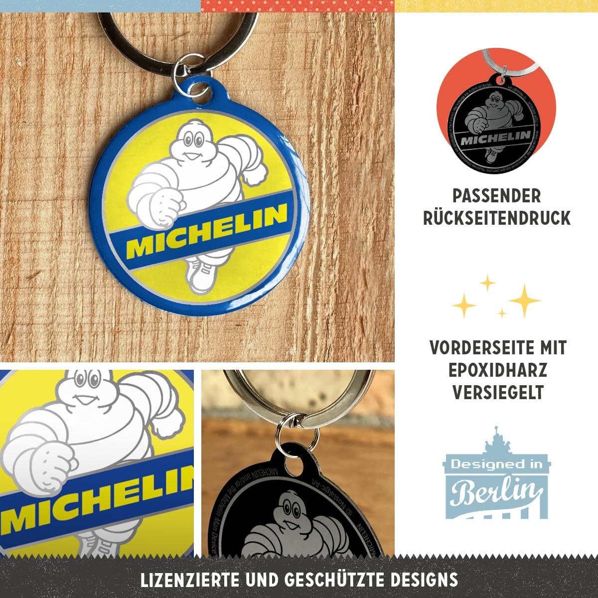 Nostalgic-Art Retro keychain, Ø 1.6", Michelin – Vintage – Gift idea for motor fans, Official License Product (OLP), made of metal, vintage design - Image 3